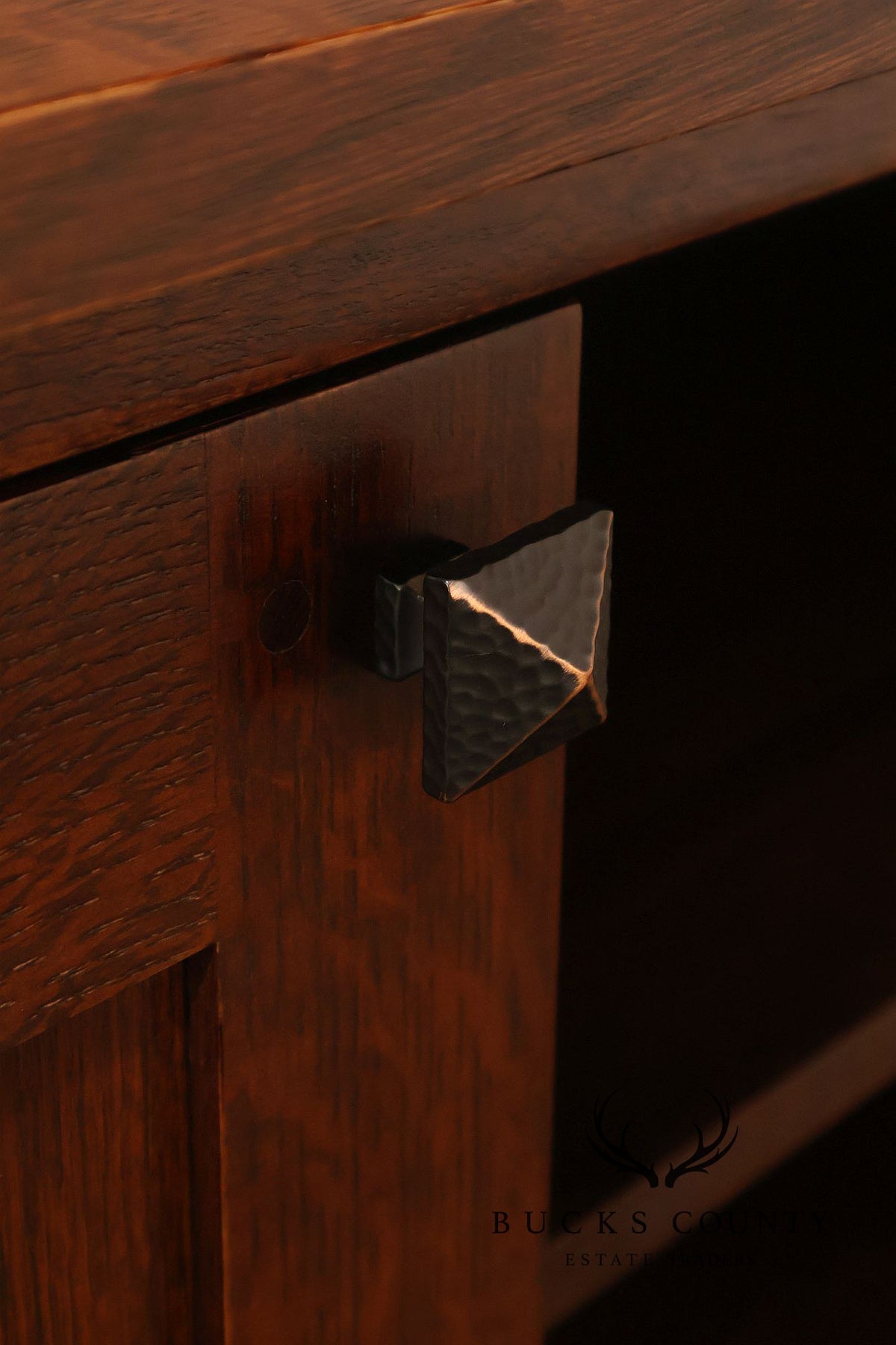 Stickley Meadowflower Collection Oak Inlaid Console Cabinet