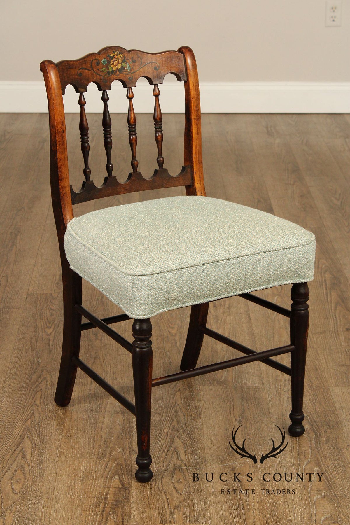 Antique Sheraton Hand Painted Side Chair