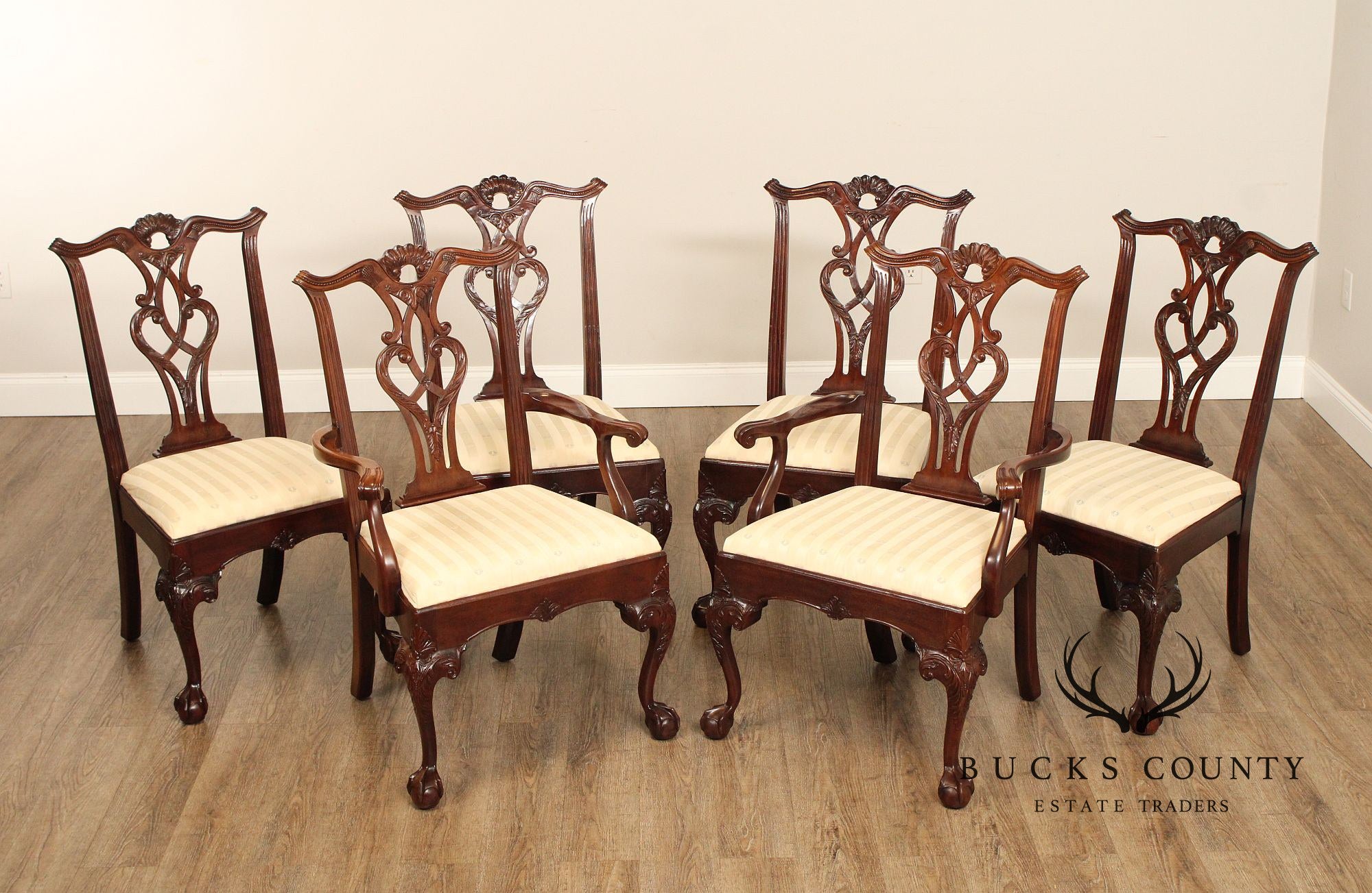 Henredon 'Rittenhouse Square' Chippendale Style Set of Six Dining Chairs