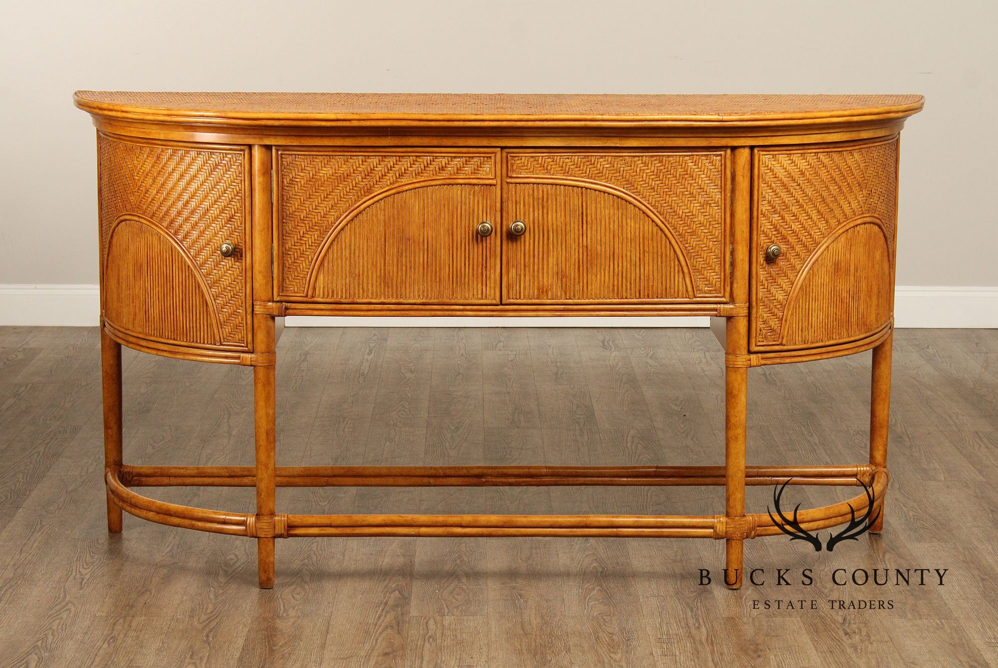 Quality Rattan Demilune Sideboard