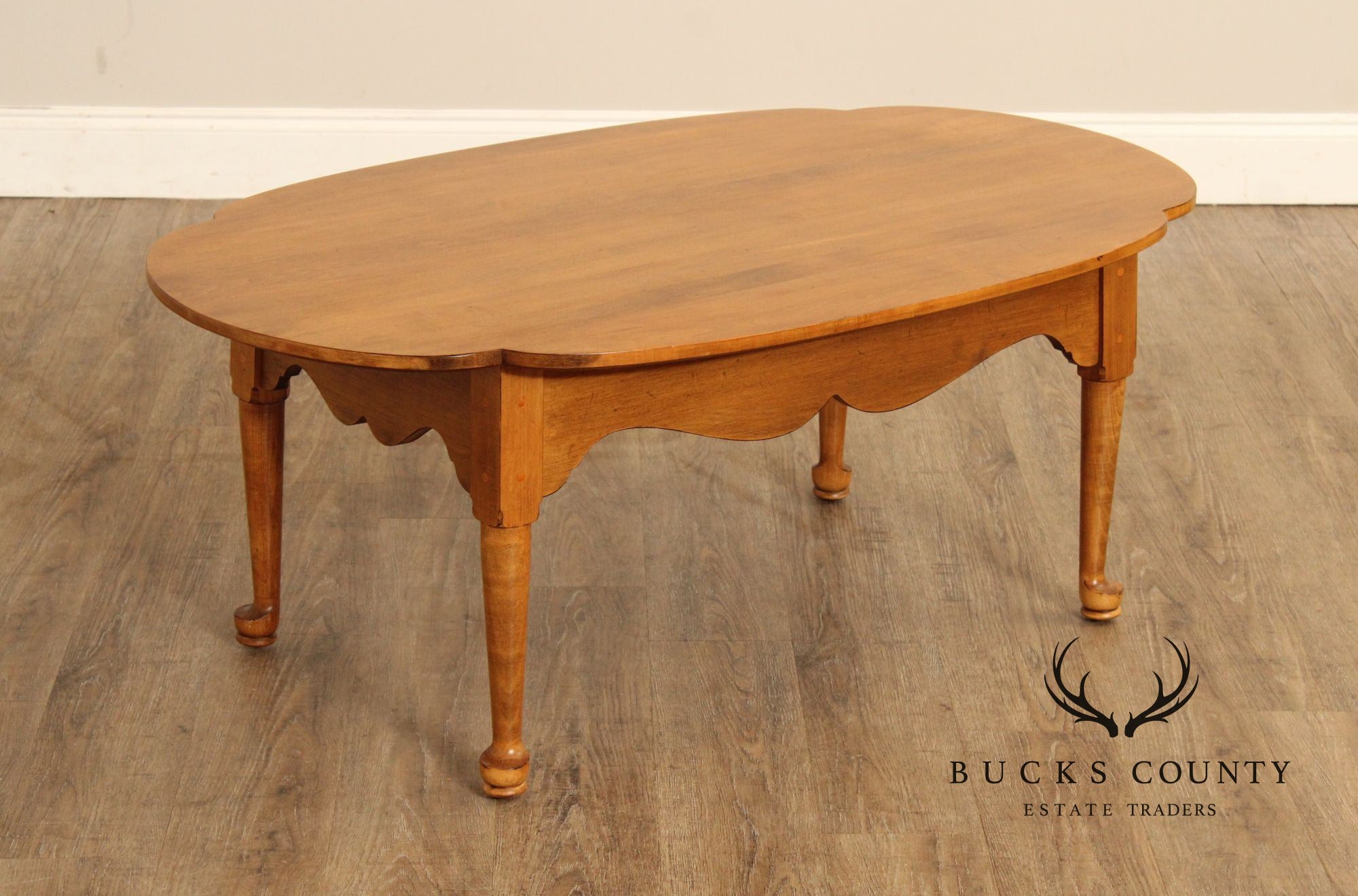 Ethan Allen Early American Style Maple Coffee Table