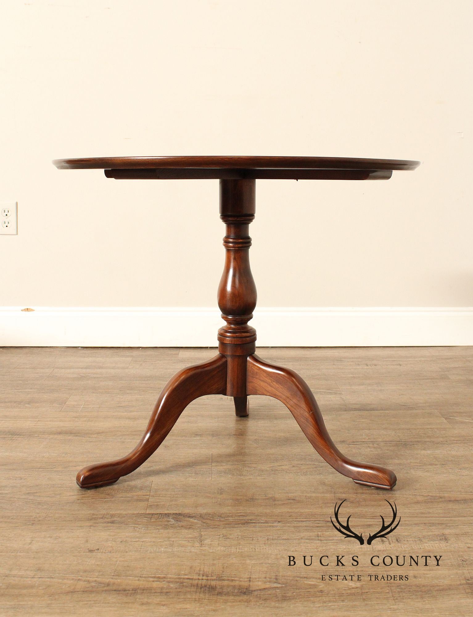 Harden Traditional Cherry Round Top Side Table