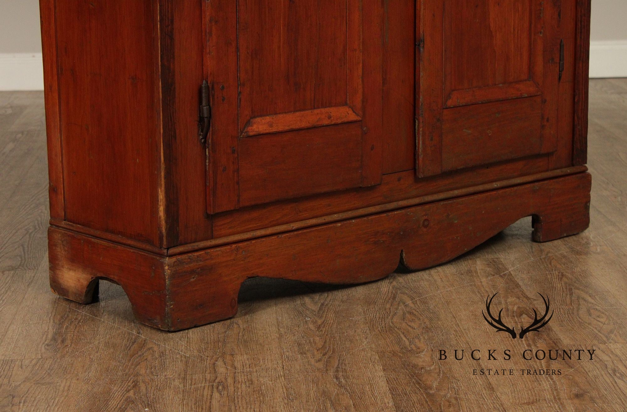 Antique Softwood Two-Door Pantry Cupboard