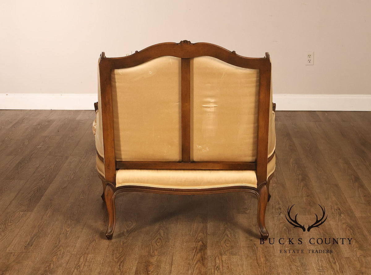 French Louis XV Style Wingback Bergere Chair