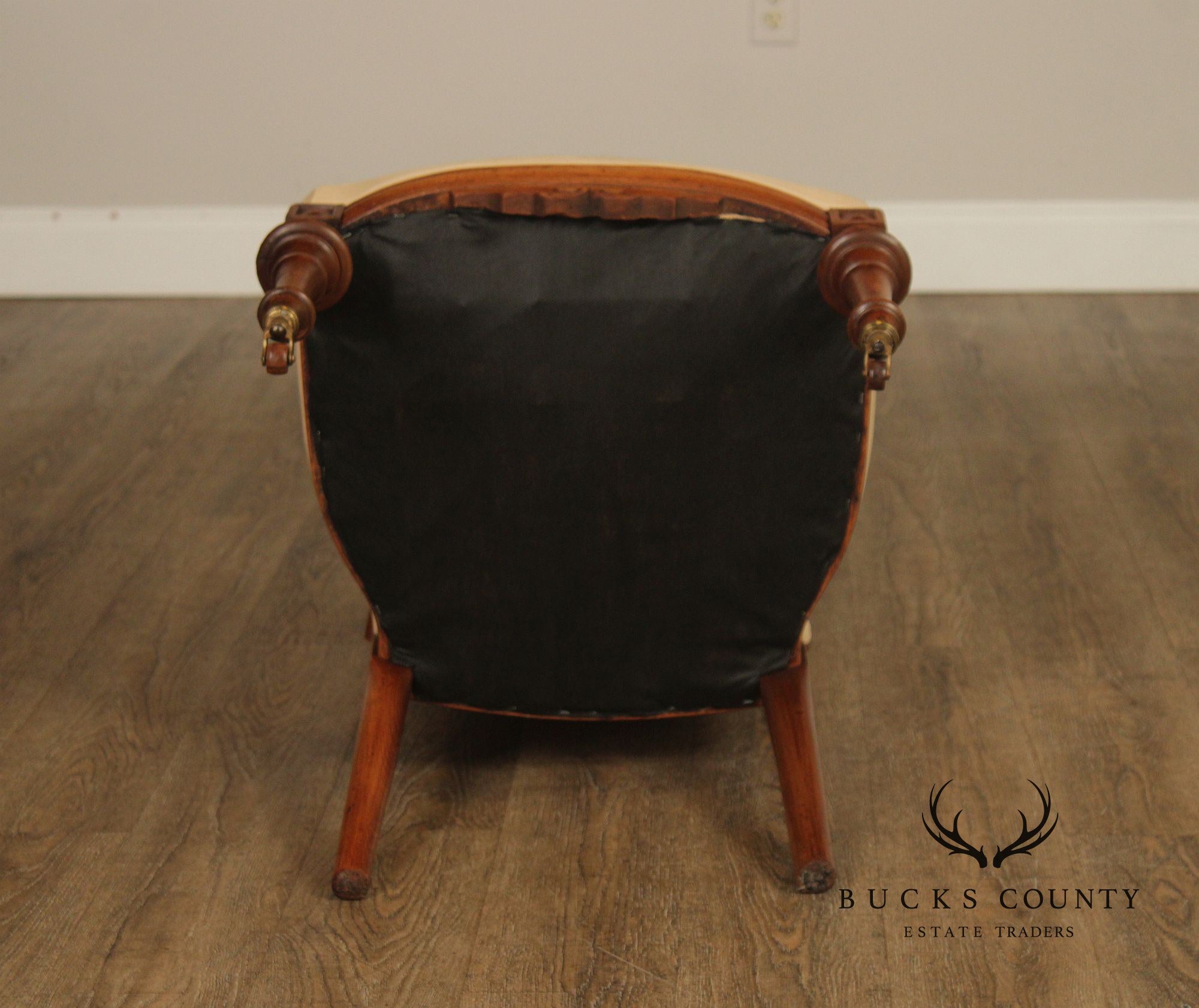 Antique Victorian Pair of Walnut Parlor Side Chairs