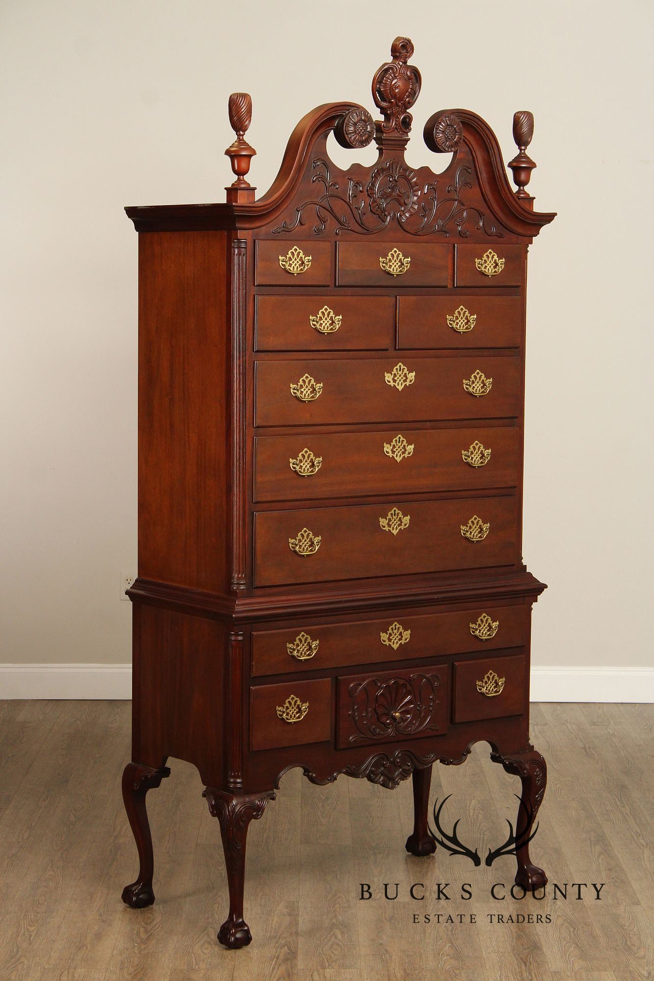 Councill Craftsmen Chippendale Style Mahogany Highboy