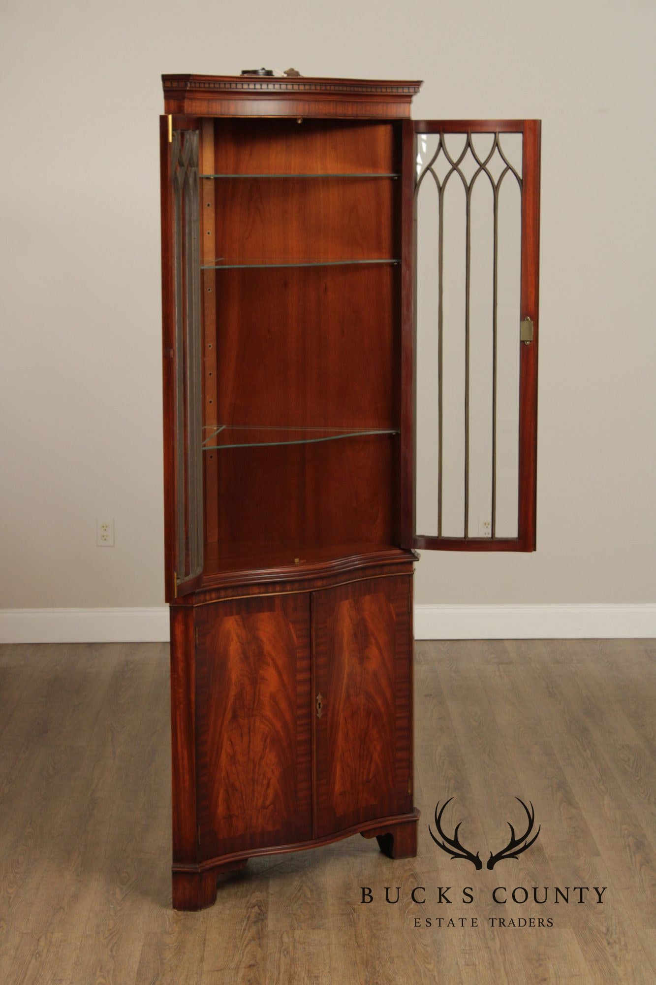 Bevan Funnell Georgian Style Mahogany Corner Cabinet