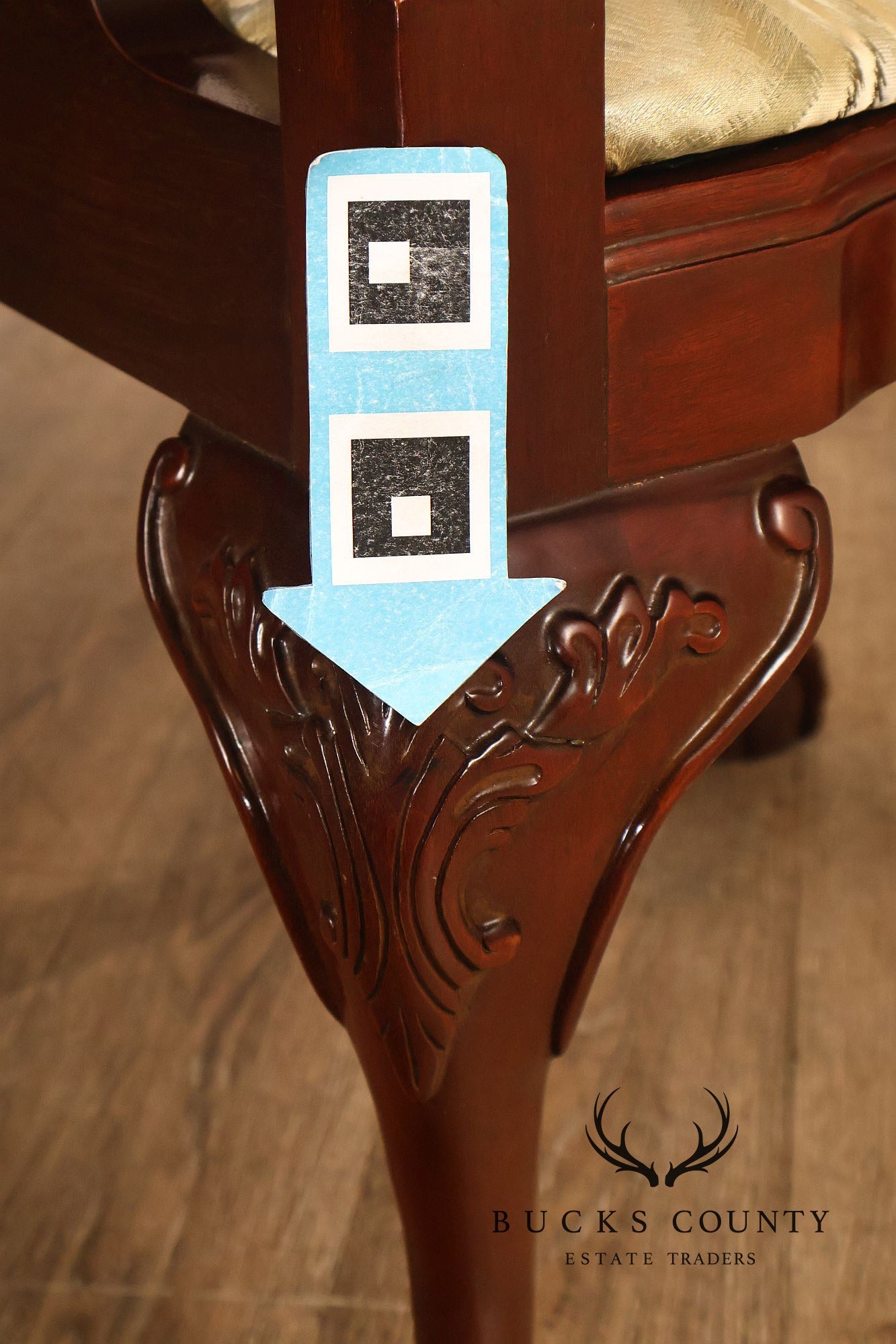 Statesville Chippendale Style Mahogany Corner Chair