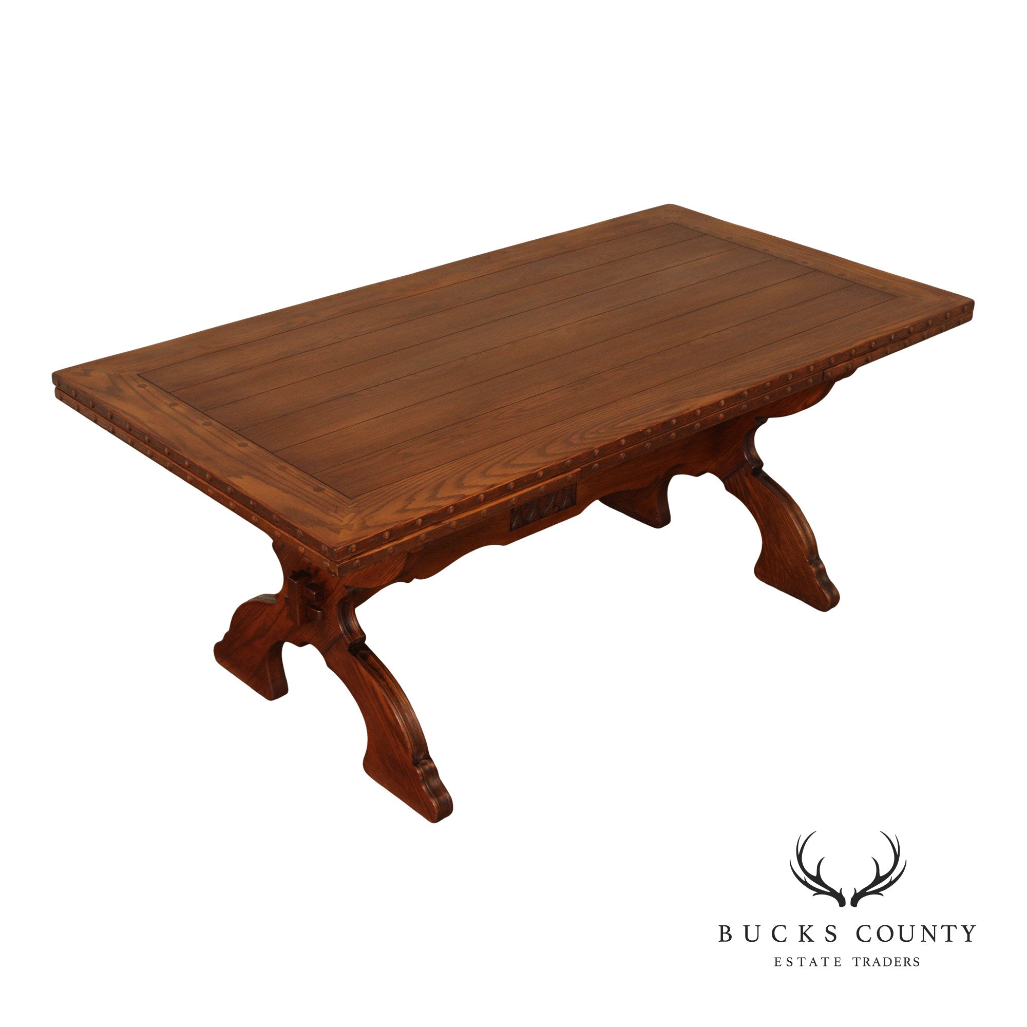 Romweber Oak Trestle Refectory Dining Table