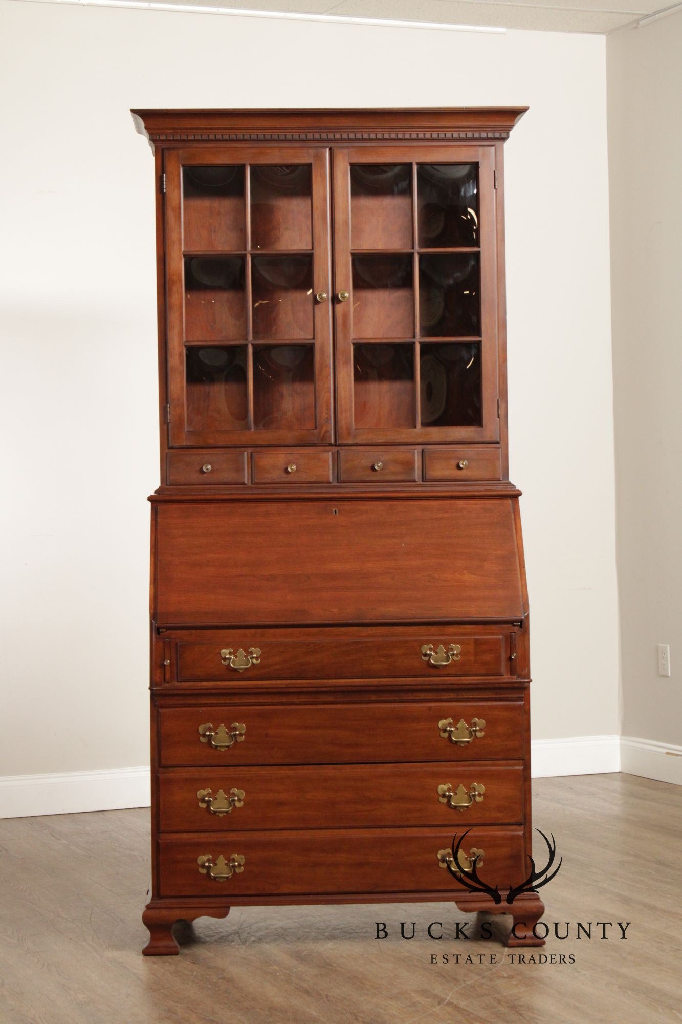 Pennsylvania House Chippendale Style Cherry Secretary Bookcase