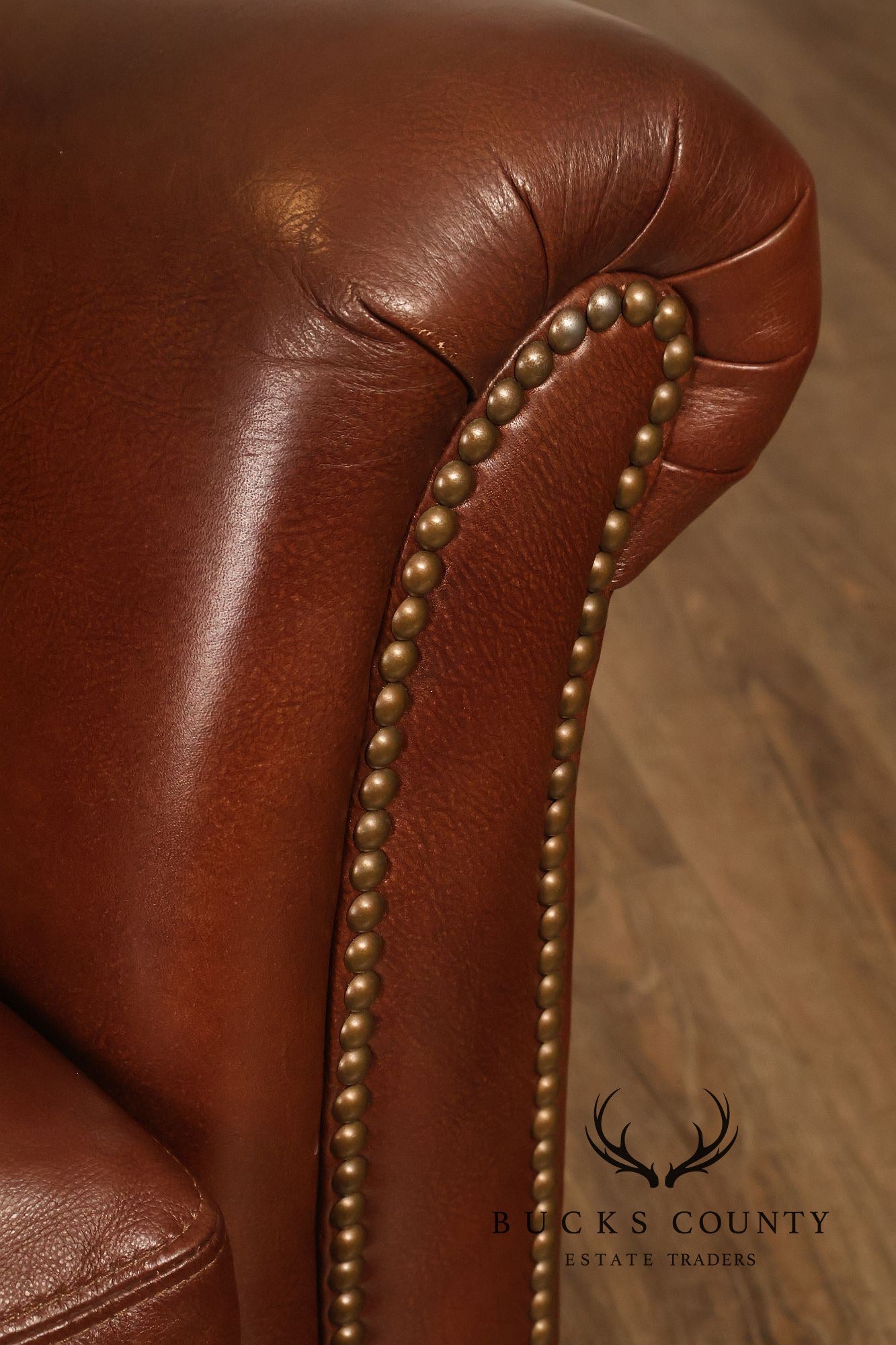 Bradington Young Traditional Style Leather Stationary Chair