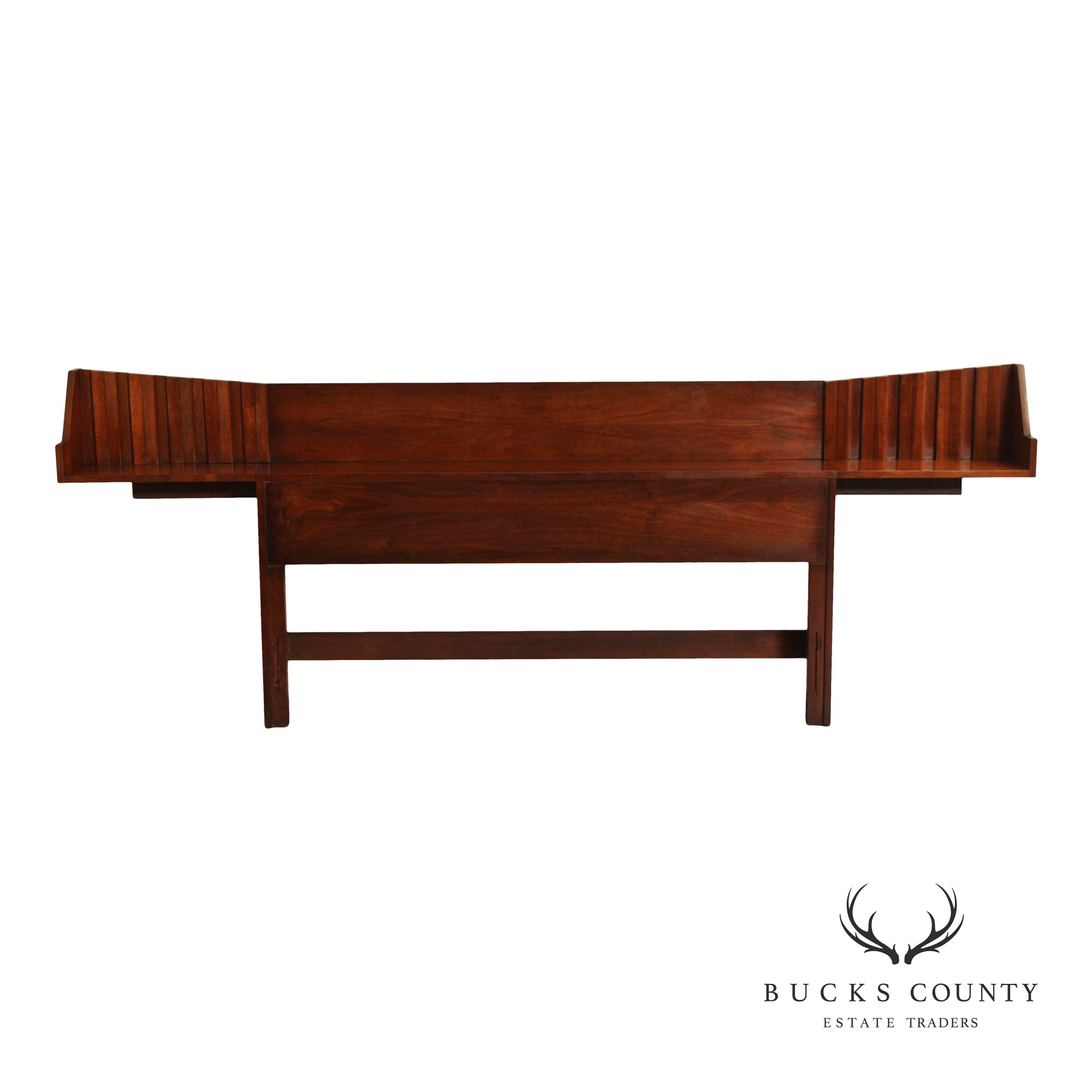 Mid Century Modern Walnut Extended Headboard