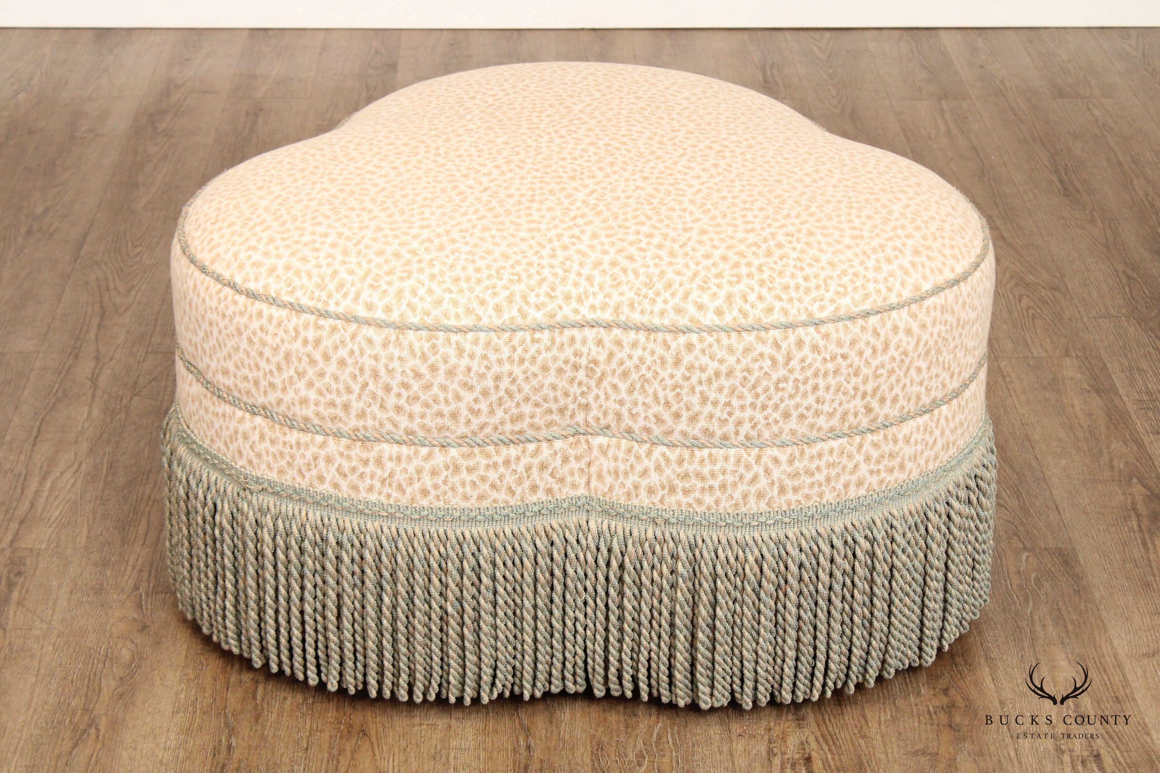 Sherrill Furniture Traditional Fringed Ottoman