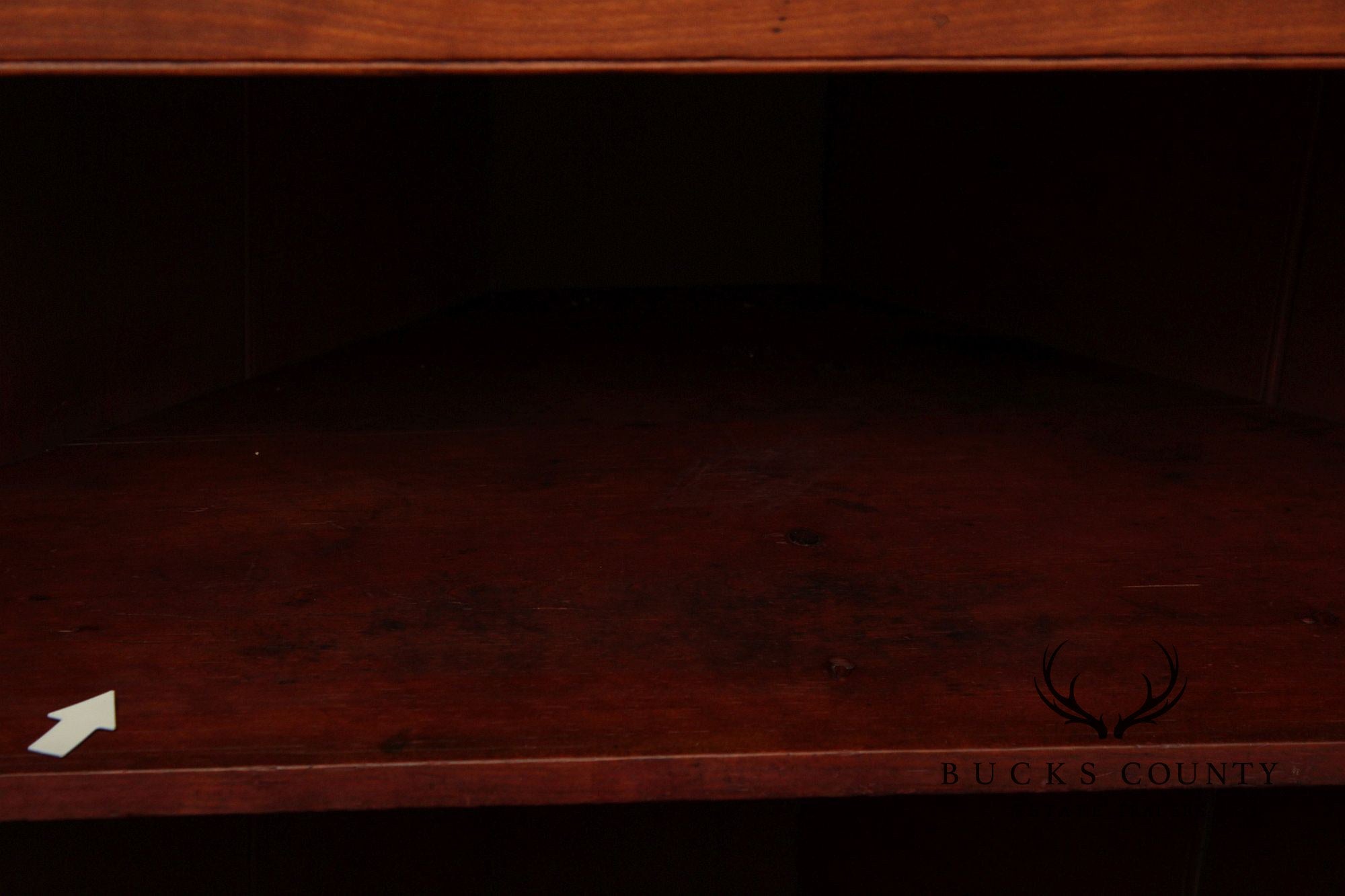 Antique American Cherry Two Piece Corner Cupboard