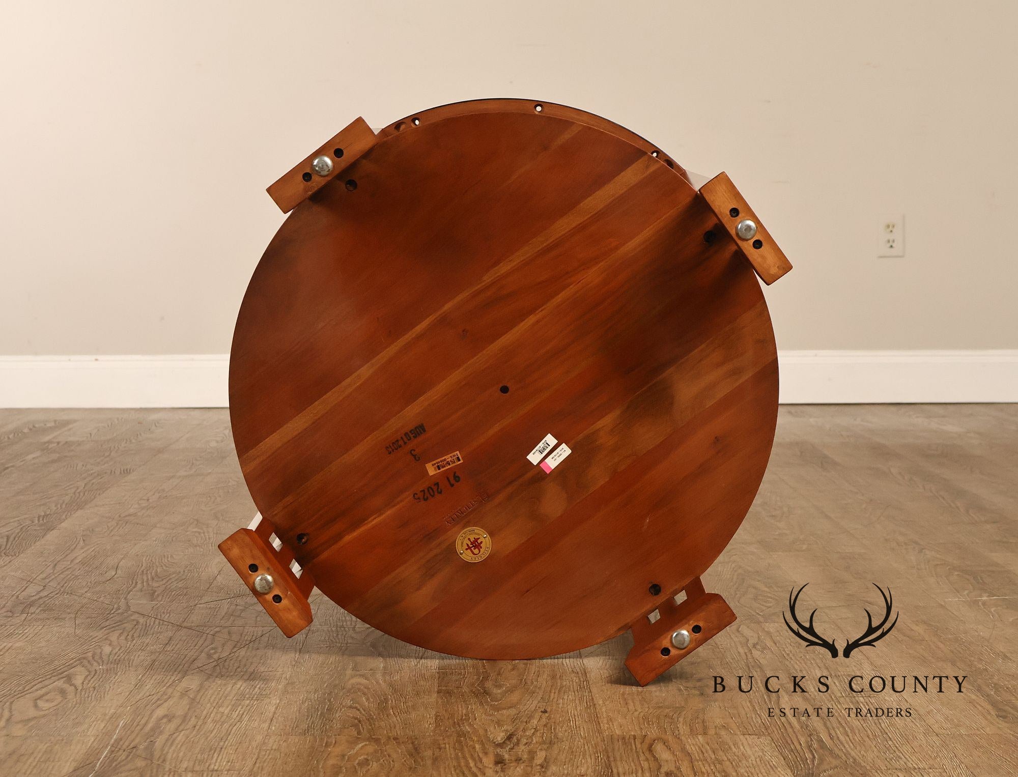 Stickley 21st Century Collection Round Cherry Granite Top Lamp Table