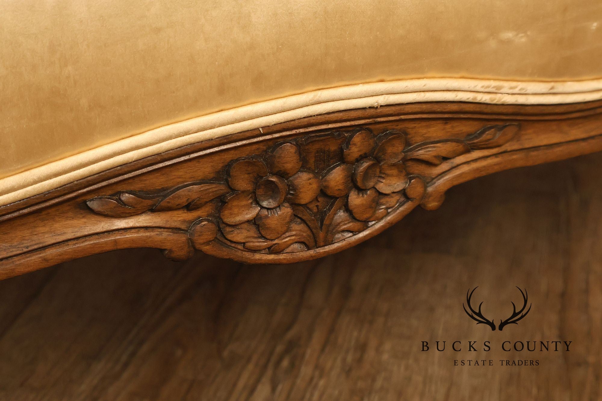 French Louis XV Style Wingback Bergere Chair