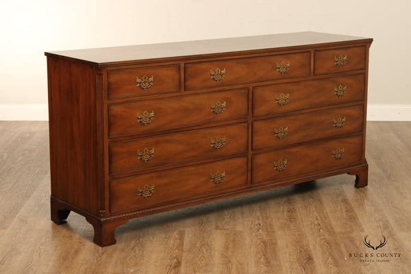 Kittinger Chippendale Style Mahogany Double Dresser
