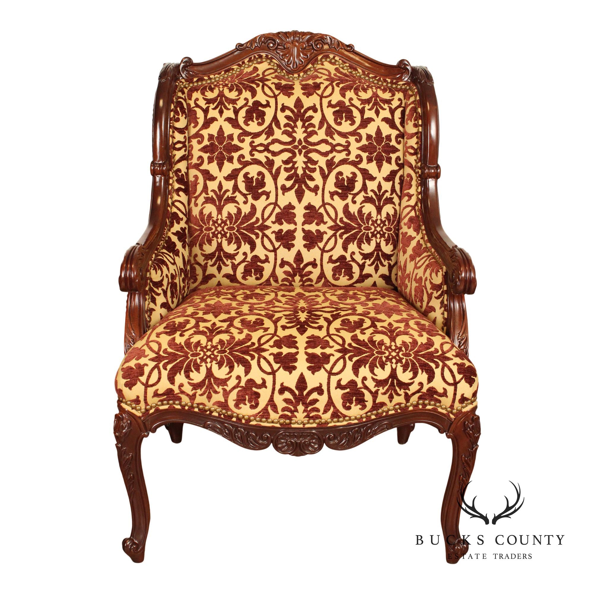 Hancock & Moore French Louis XV Style Bergere Armchair