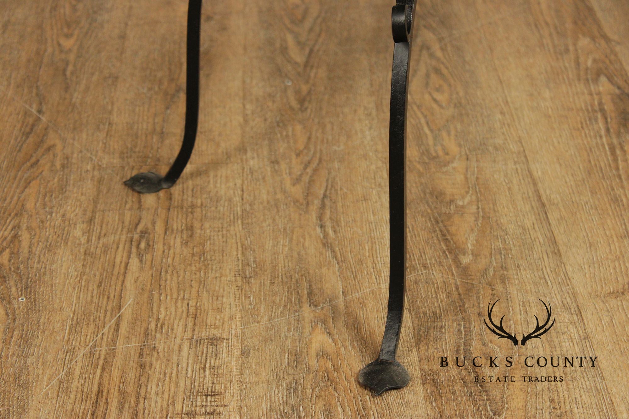 Salterini Style Wrought Iron & Glass Rectangular Console Table