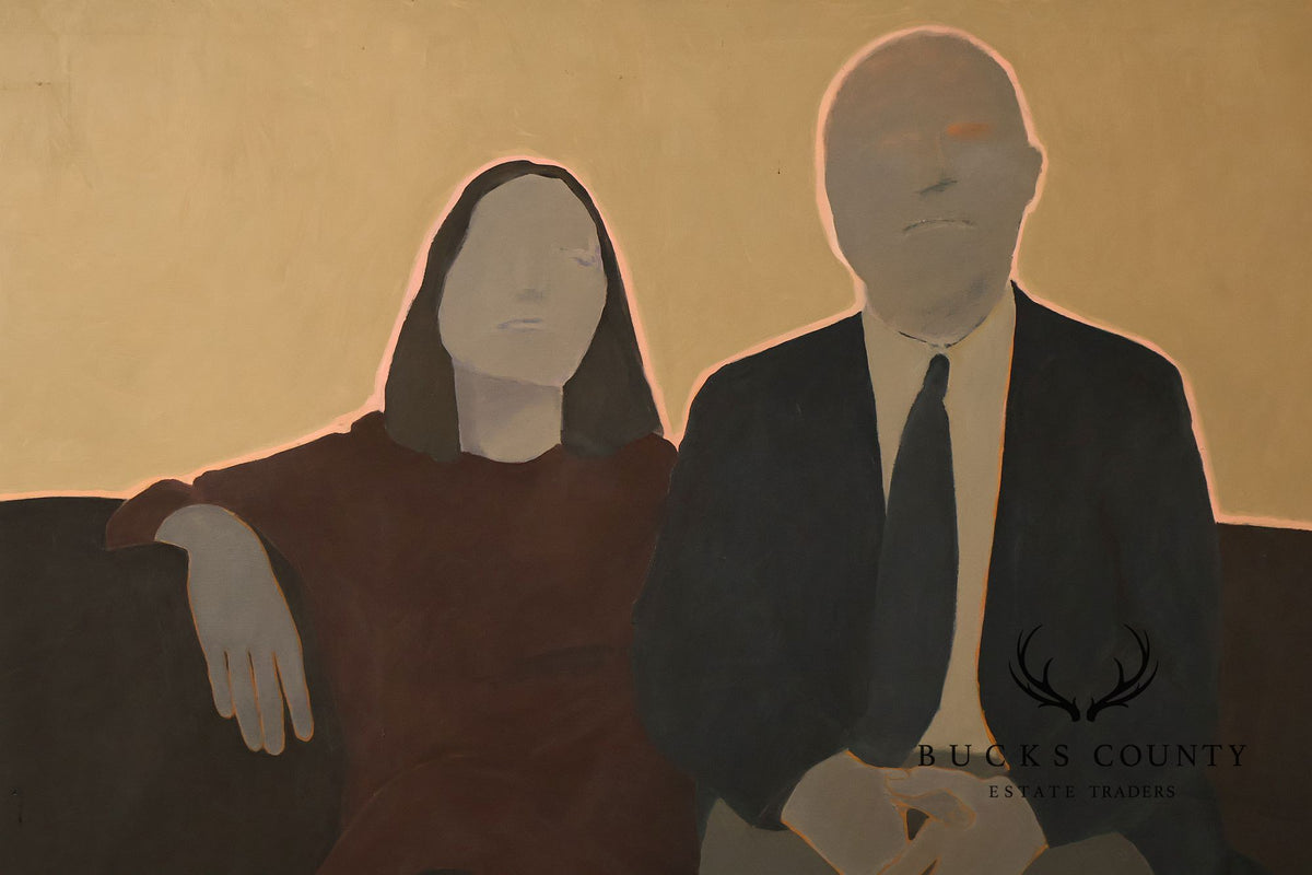 Anne Cooper Dobbins Oil Painting, Modern Couple's Portrait
