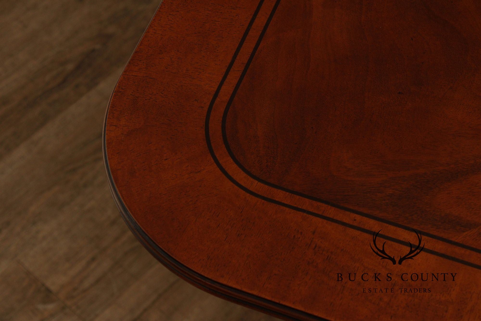 Empire Style Double Pedestal Mahogany Dining Table