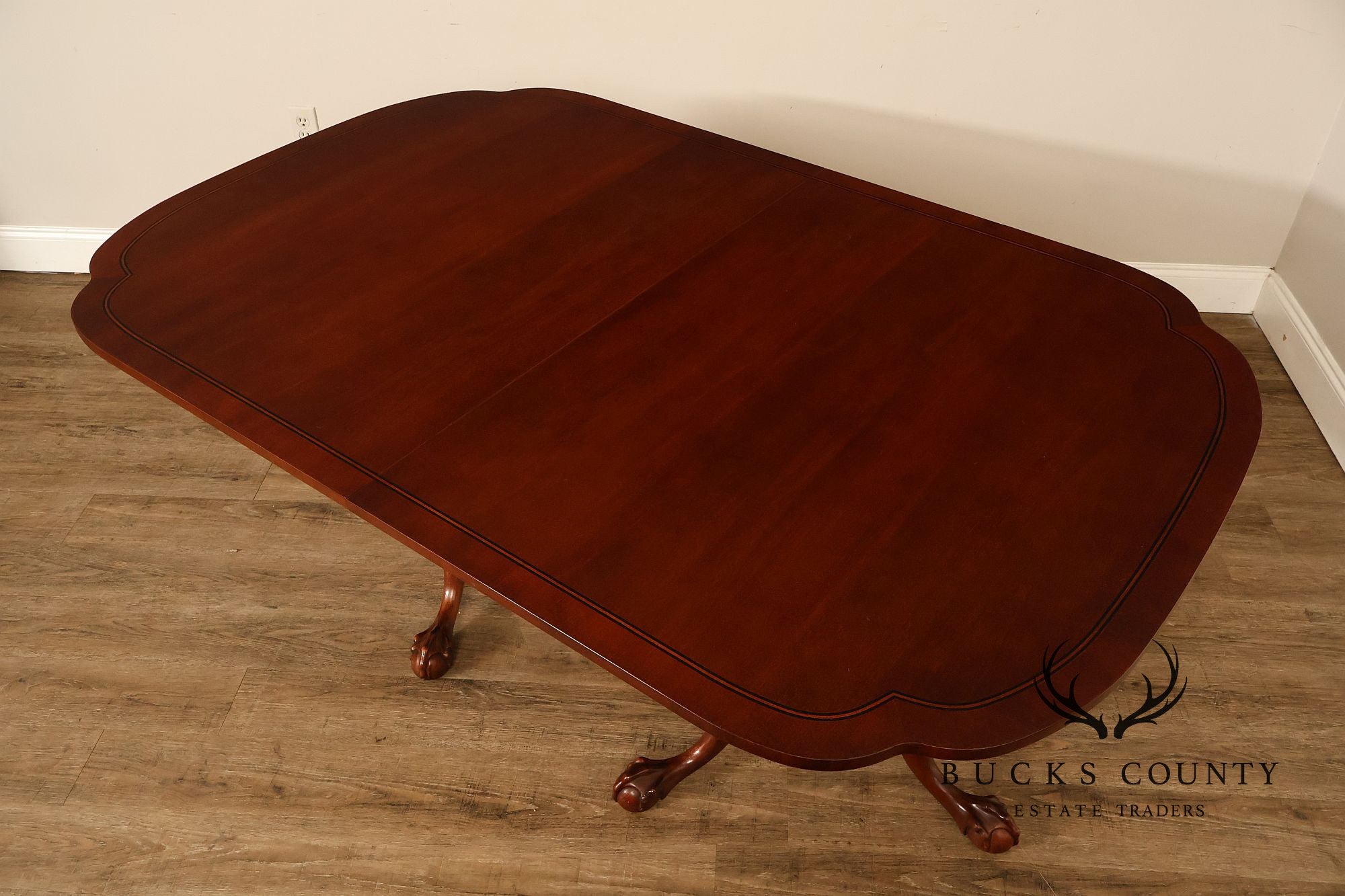 Pennsylvania House Chippendale Style Double Pedestal Dining Table