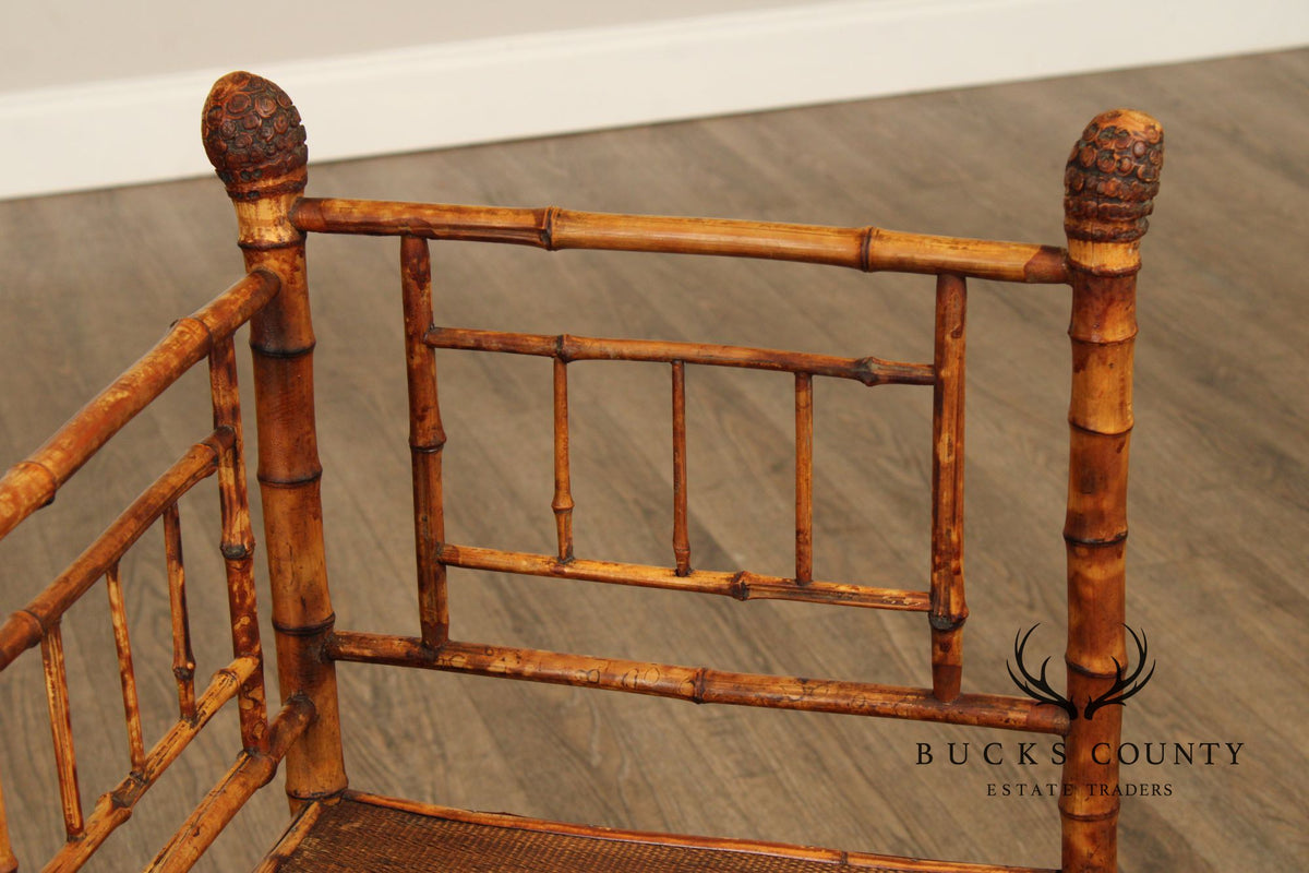 Antique Victorian Bamboo Corner Chair