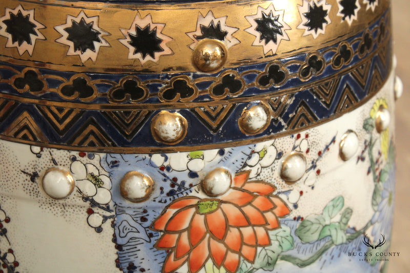 Chinese Hand Painted Enameled Porcelain Garden Stool