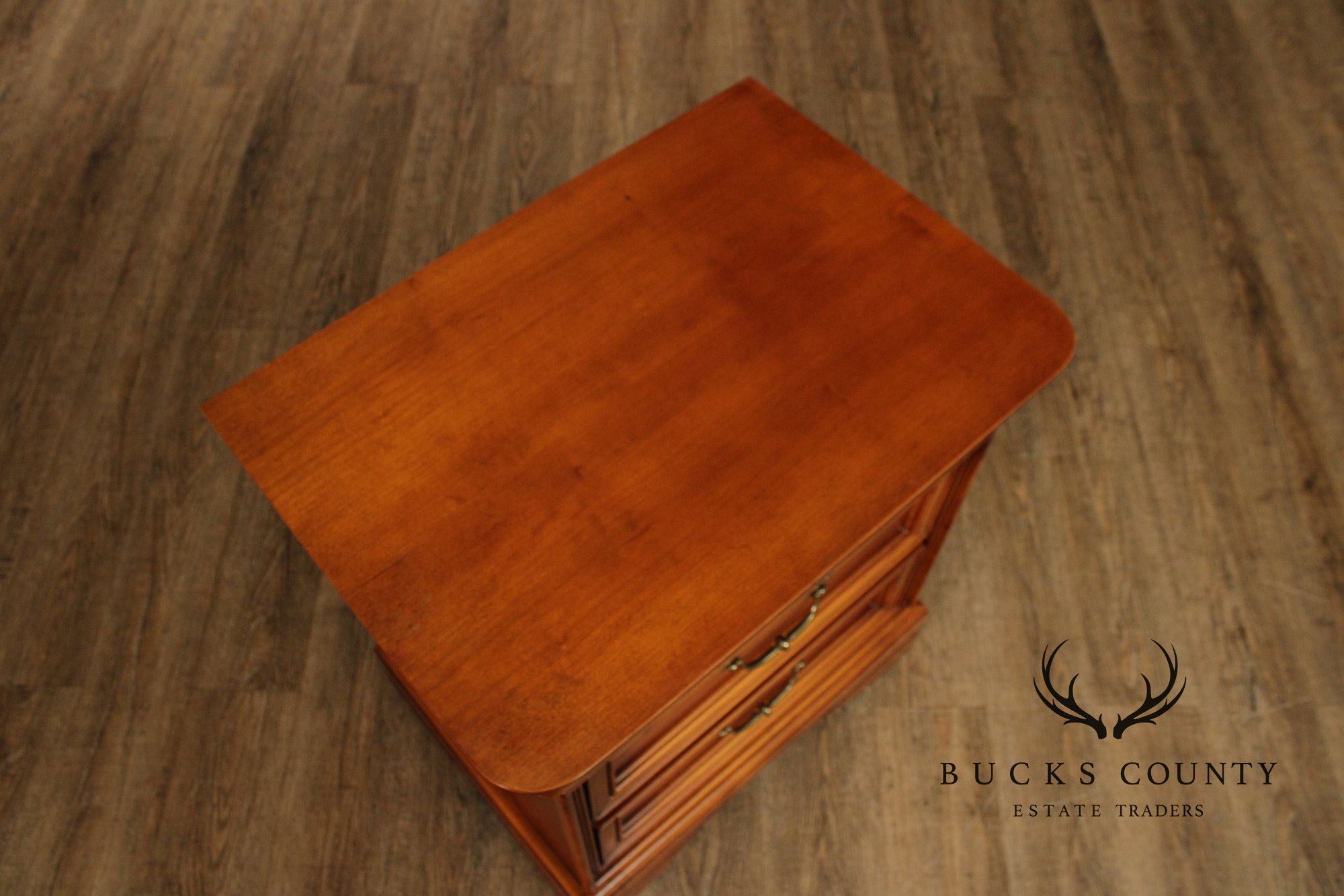 Lexington 'Chez Michelle' Pair Of Cherry Louis Philippe Style Three-Drawer Nightstands