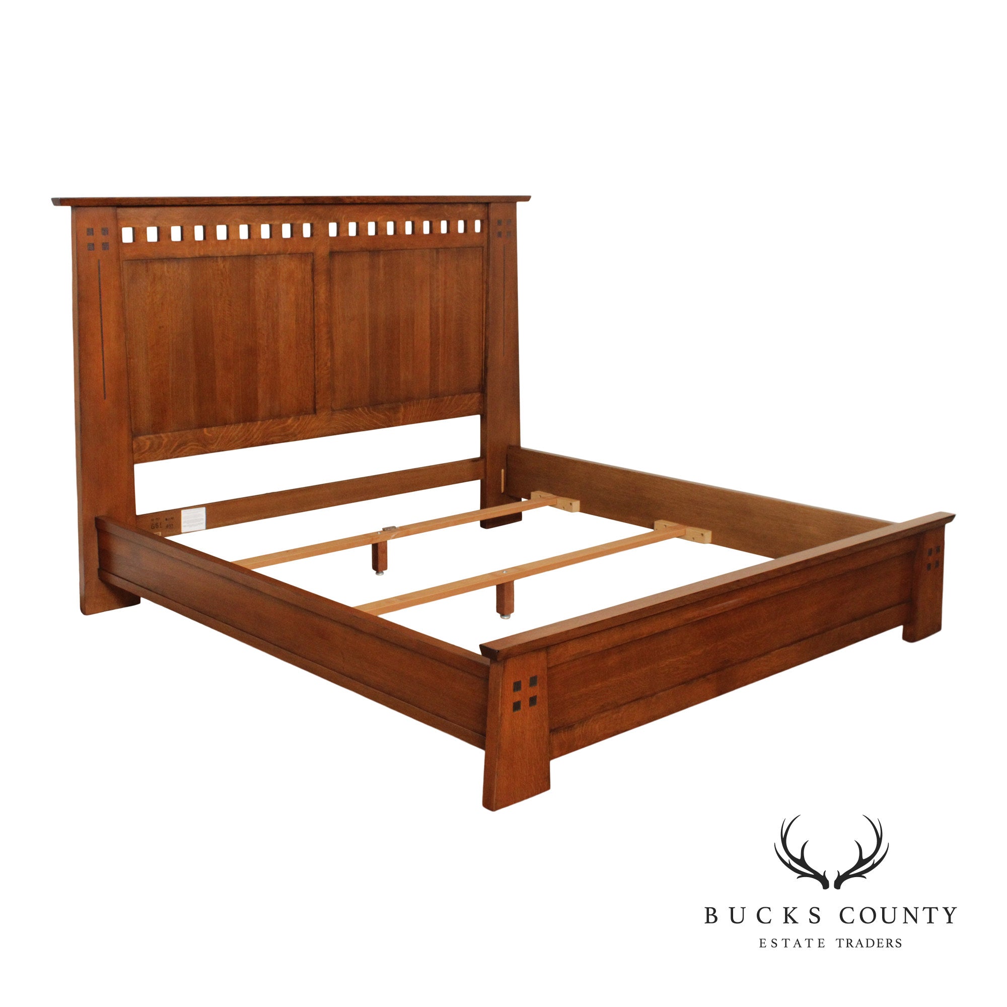 Stickley Highlands Collection King Size Oak Bed Frame