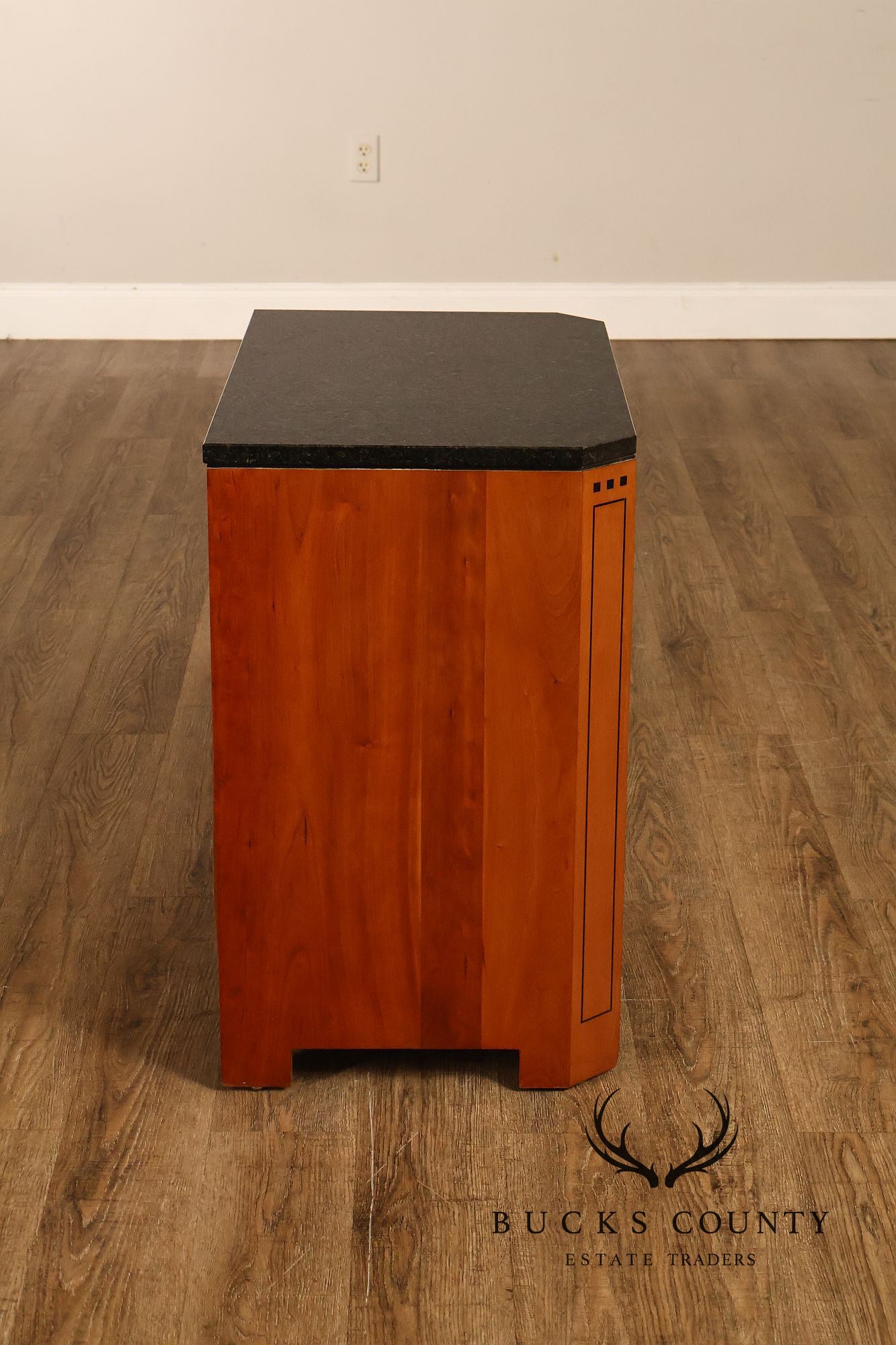 Stickley 21st Century Collection Pair of Granite Top Cherry Nightstands
