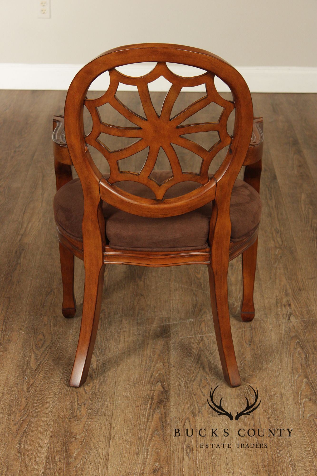 Hepplewhite Style Spider Web Back Armchair