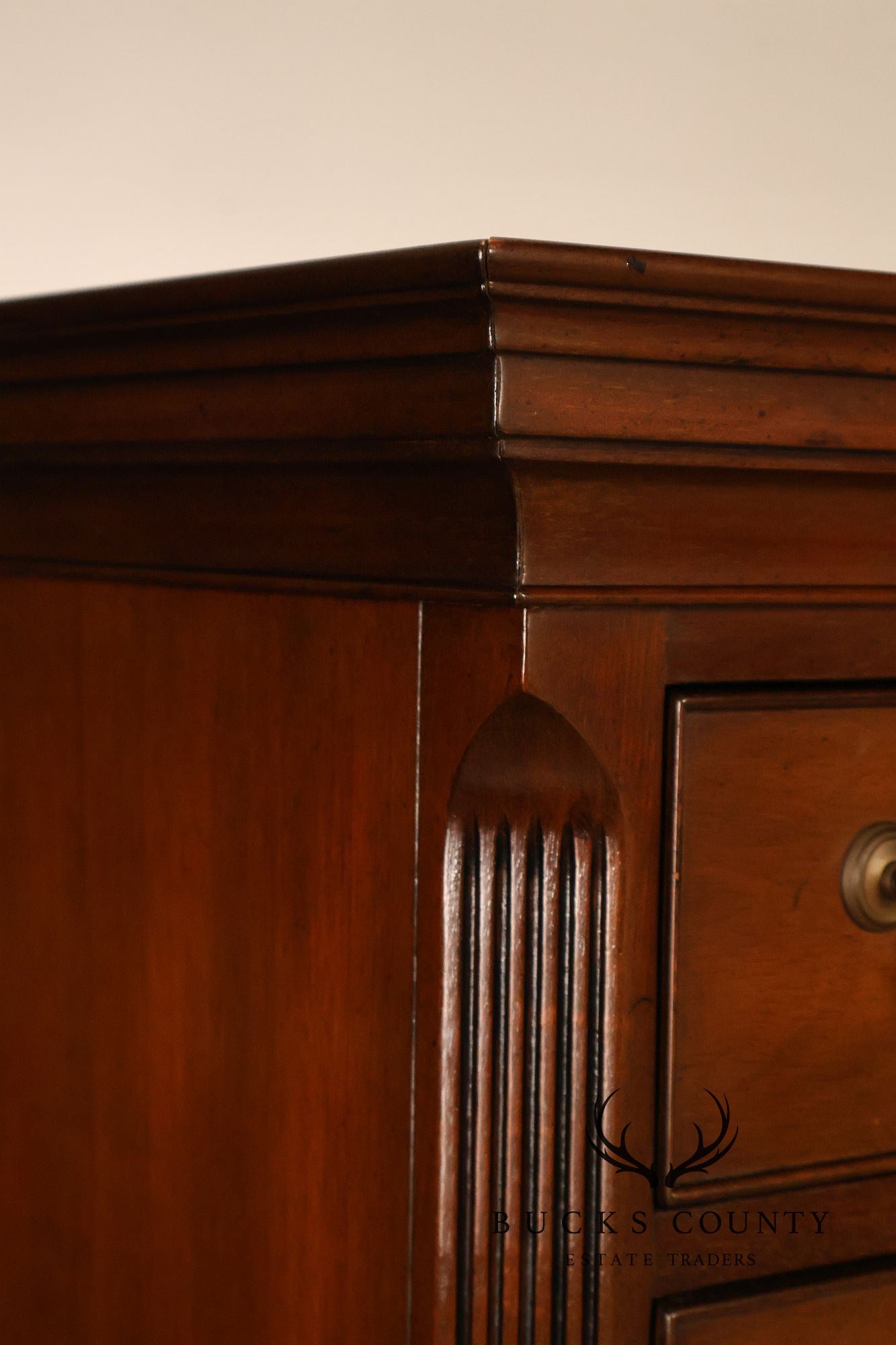 Kittinger Mahogany 10 Drawer Chippendale Style Chest-on-Chest Tall Dresser