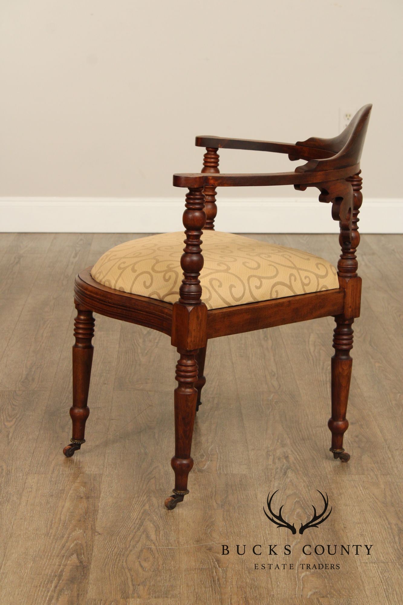 Antique Victorian Carved Corner Chair