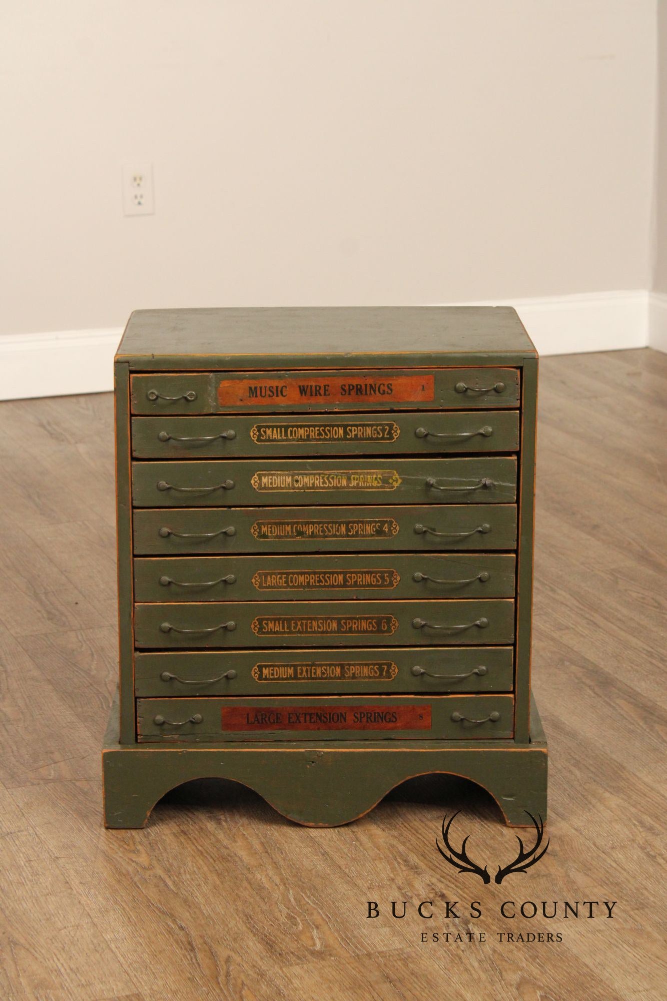 Antique Country Store Compression Spring Cabinet