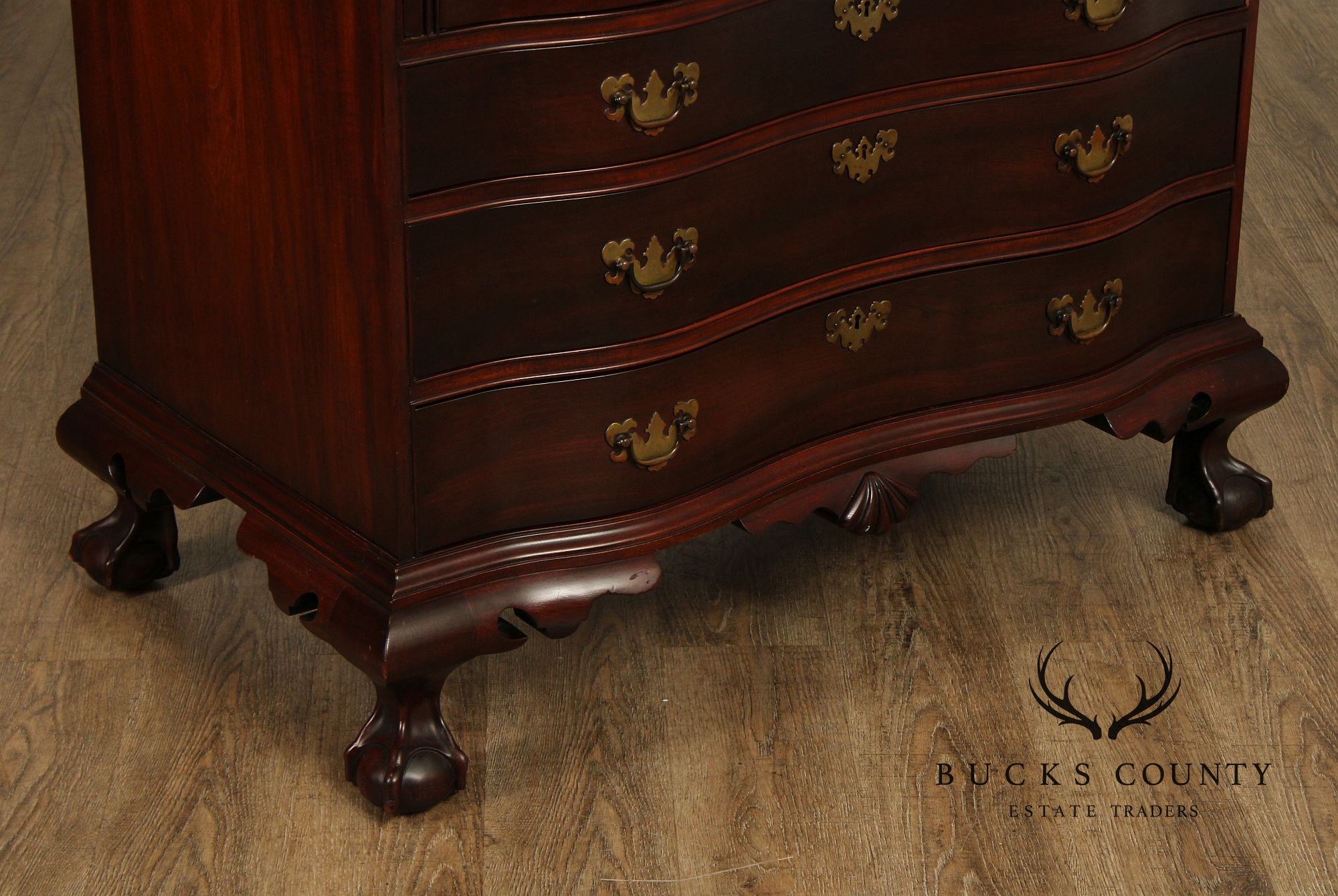 1940's Georgian Style Mahogany Secretary Bookcase
