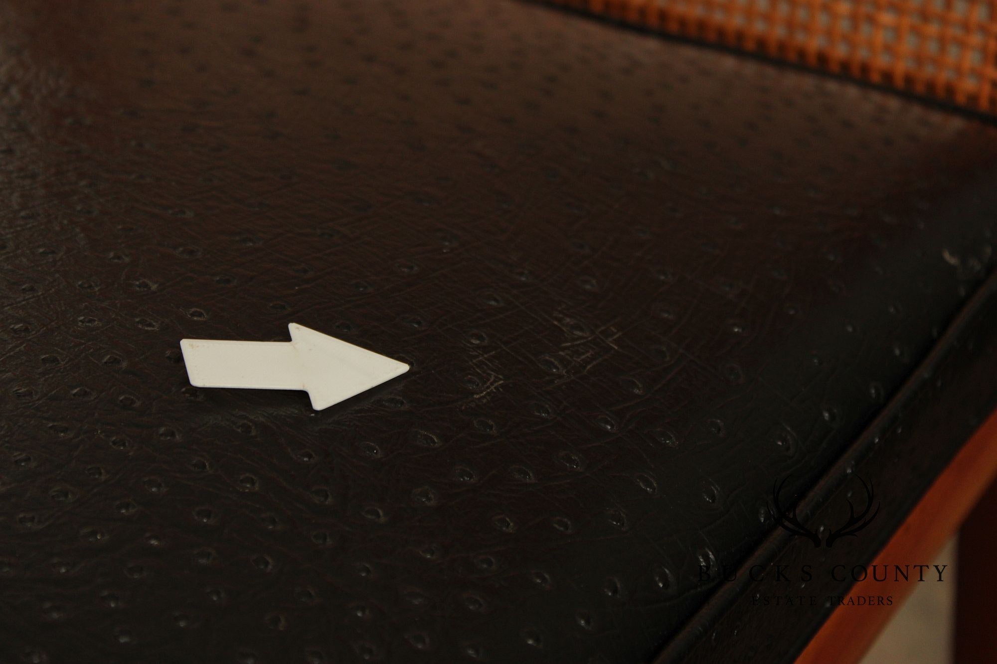 Michael Taylor For Baker Mid Century Modern Set of Six Cane Back Dining Chairs