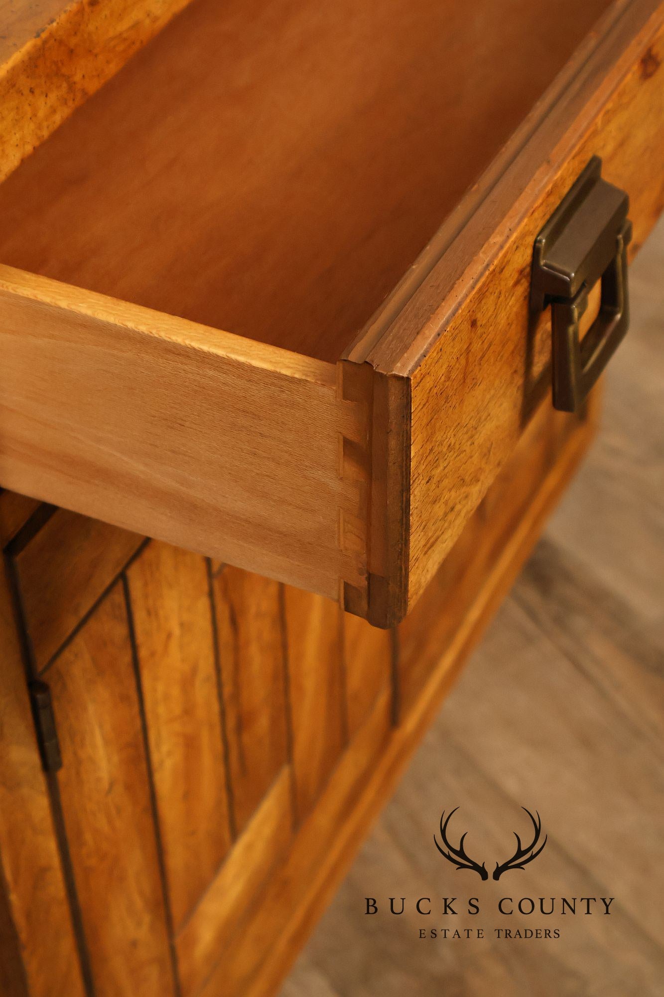 Drexel 'Woodbriar' Campaign Style Pair of Nightstands