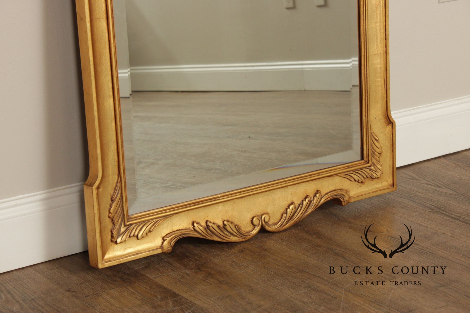 Henkel Harris Arched Gilt Mahogany Wall Mirror