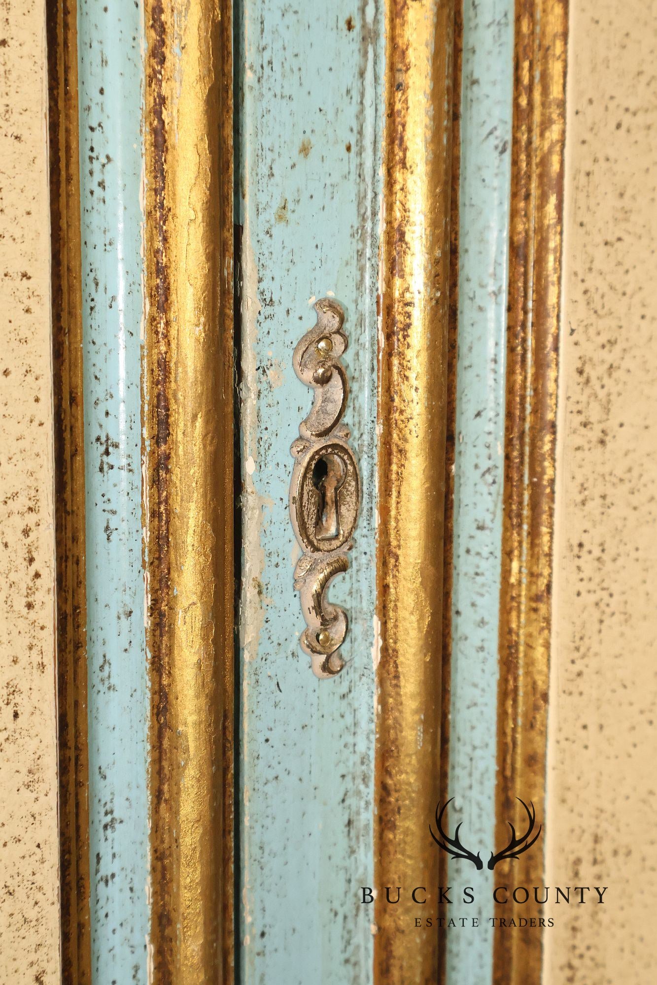 Venetian Style Hand Painted Florentine Cabinet On Stand