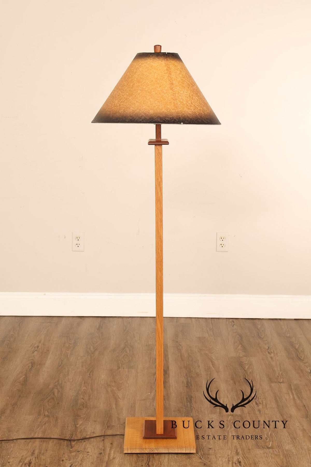 Studio Crafted Mixed Wood Floor Lamp