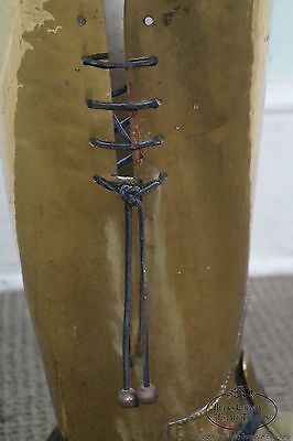 English Brass Boot Umbrella Cane Stand