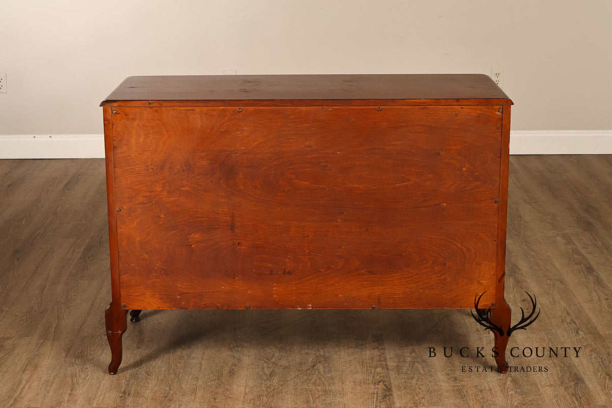 French Louis XV Style Flame Mahogany Dresser Chest