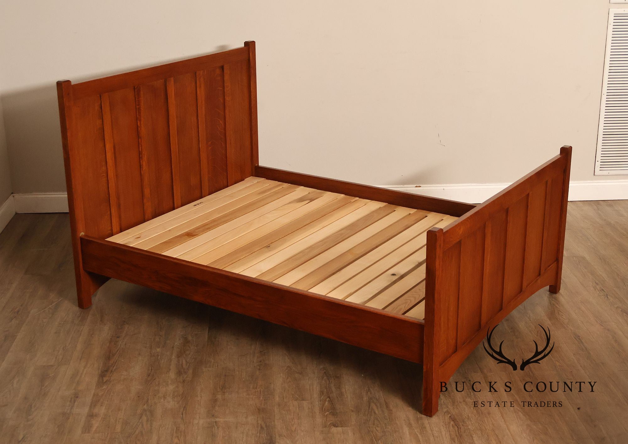 Custom Quality Mission Style Full-Size Oak Bed