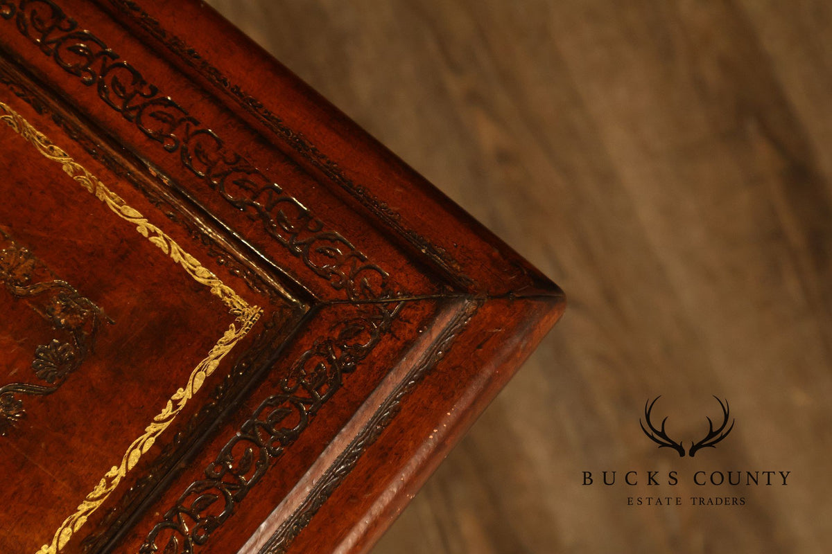 Maitland Smith Leather Top Sword Console