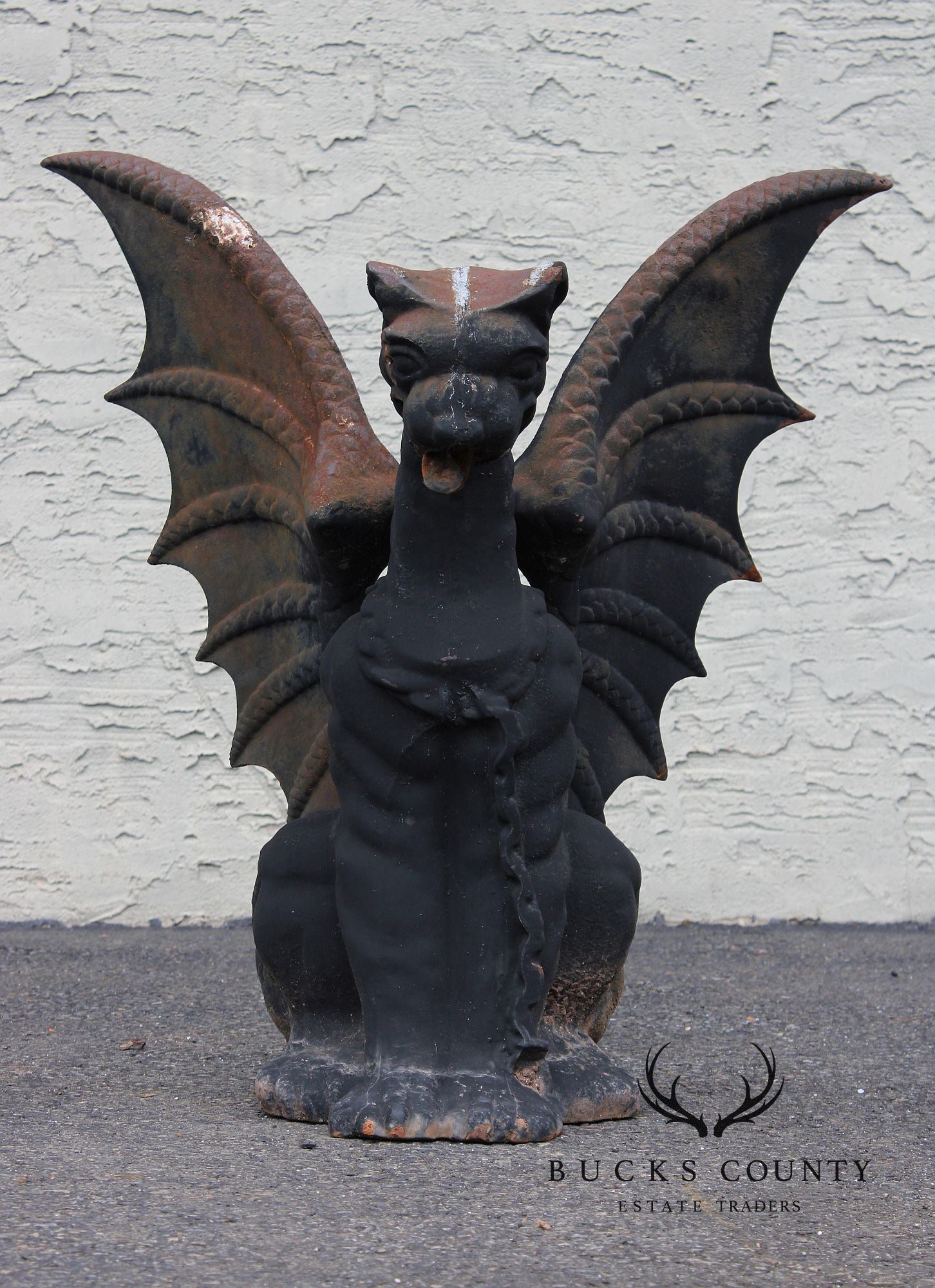 Gothic Style Large Cast Iron Gargoyle Statue