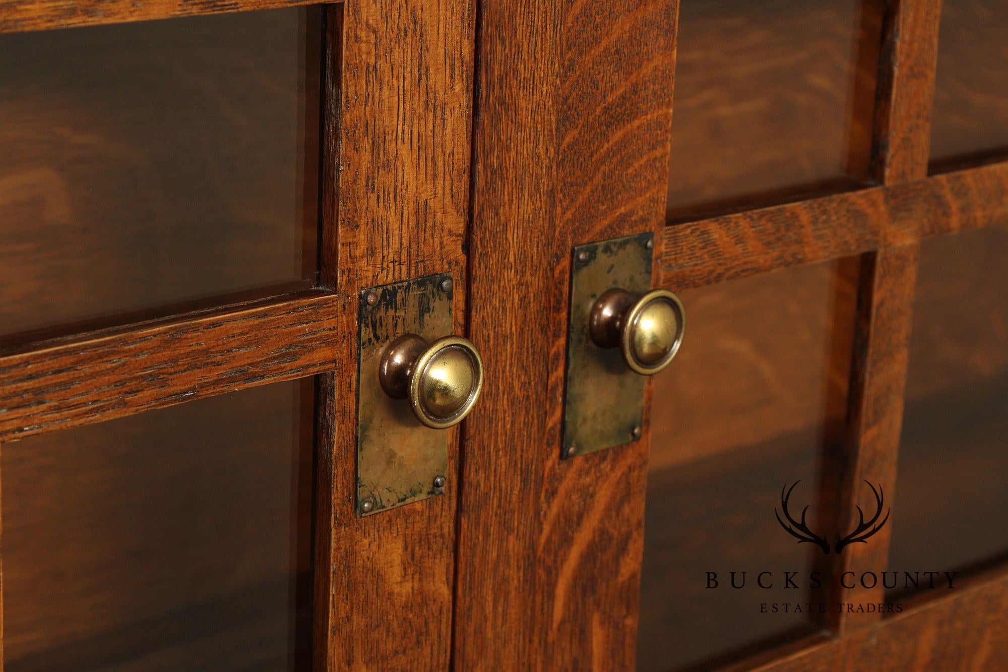 Stickley Brothers Antique Mission Oak Sideboard Hutch