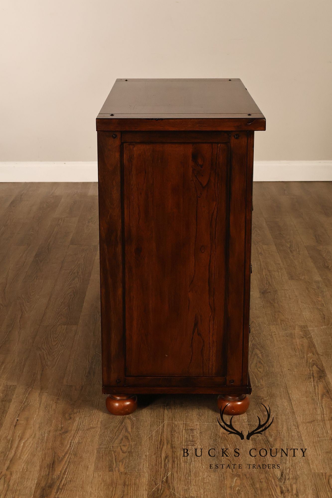 Mission Style Media Chest With Open Storage