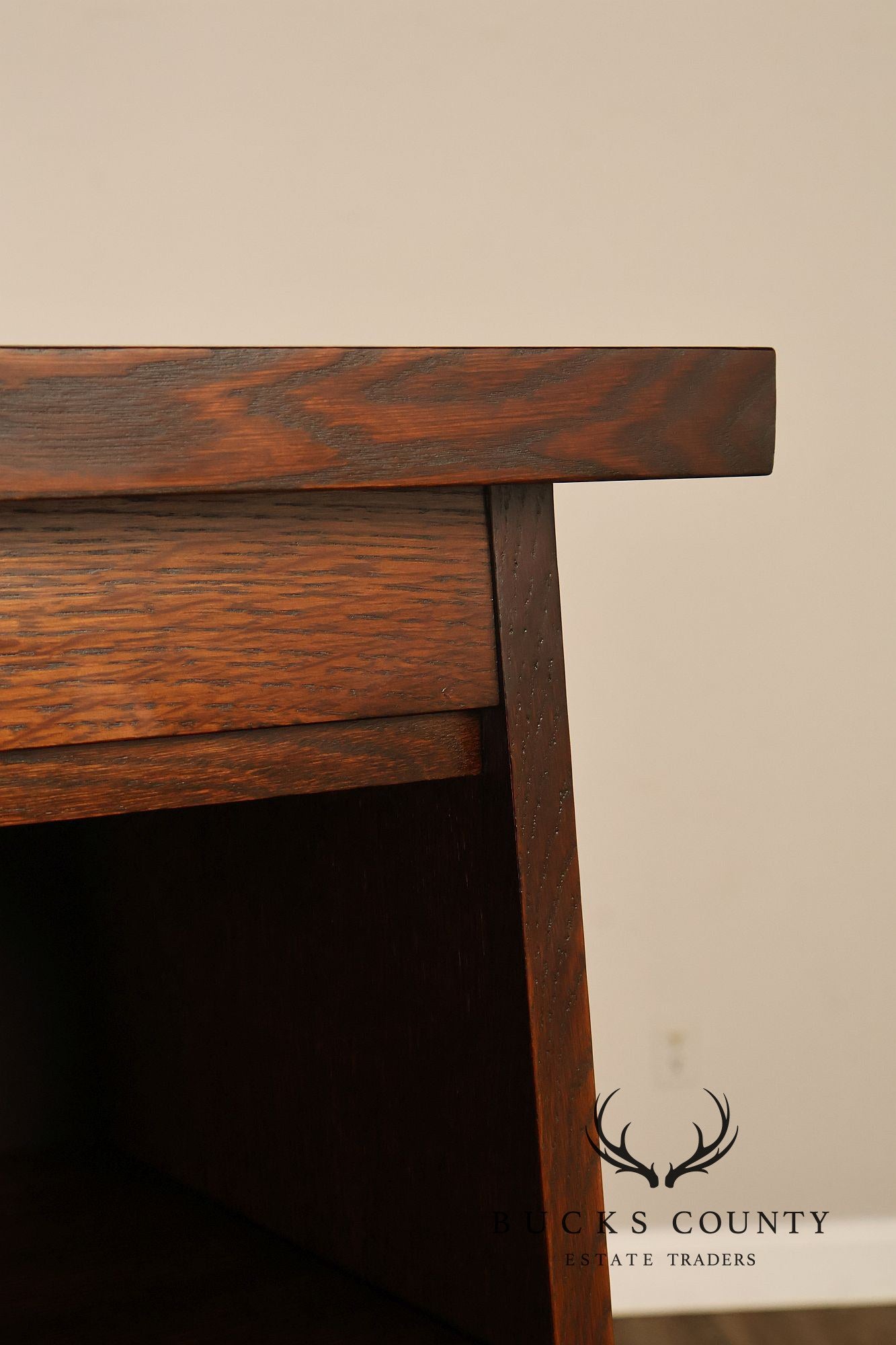 Stickley Mission Collection Oak Open Bookcase Shelf Cabinet