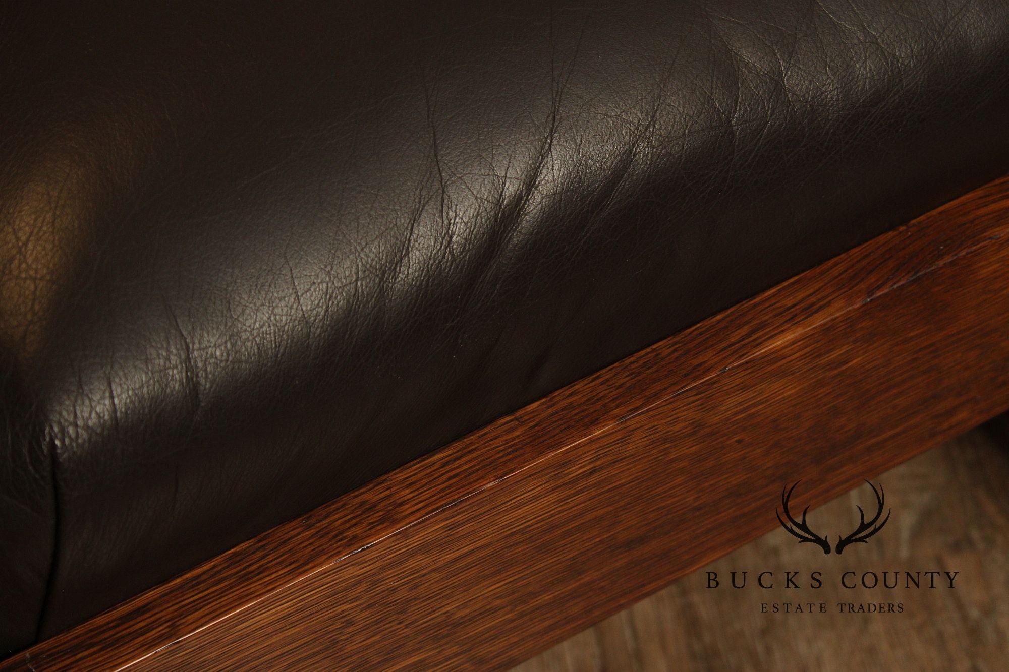 Gustav Stickley Mission Oak and Leather Rocker